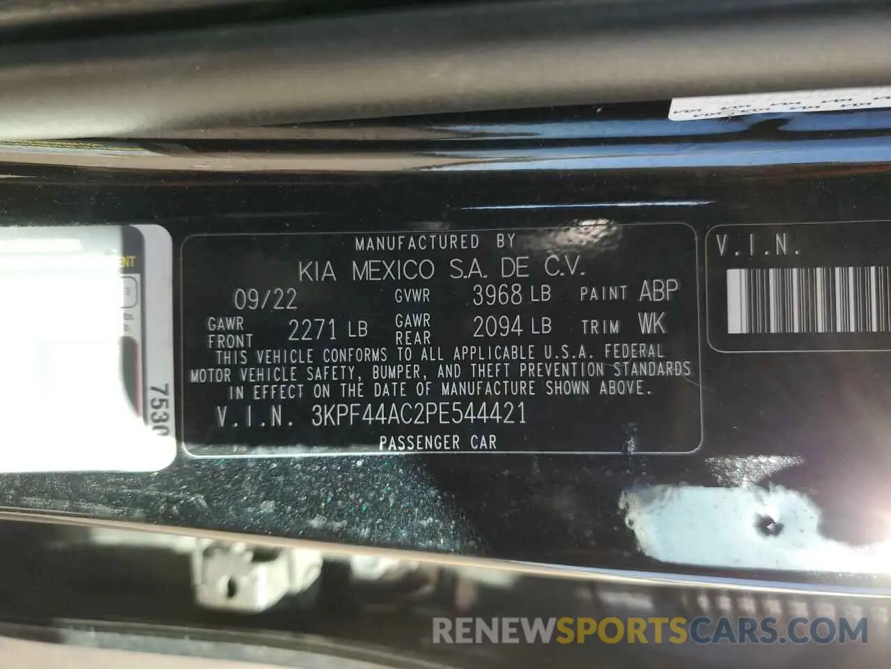 13 Photograph of a damaged car 3KPF44AC2PE544421 KIA FORTE 2023