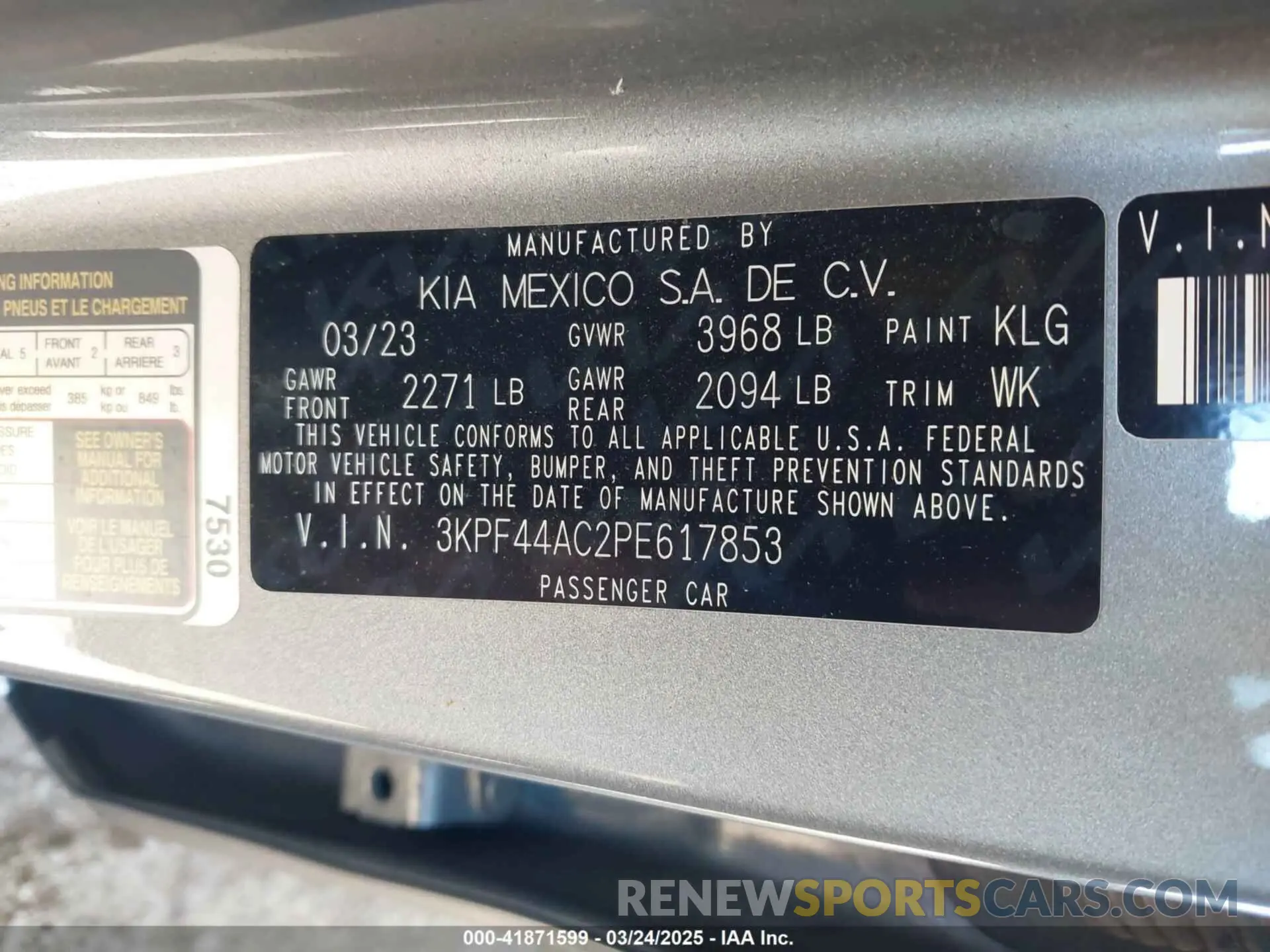 9 Photograph of a damaged car 3KPF44AC2PE617853 KIA FORTE 2023