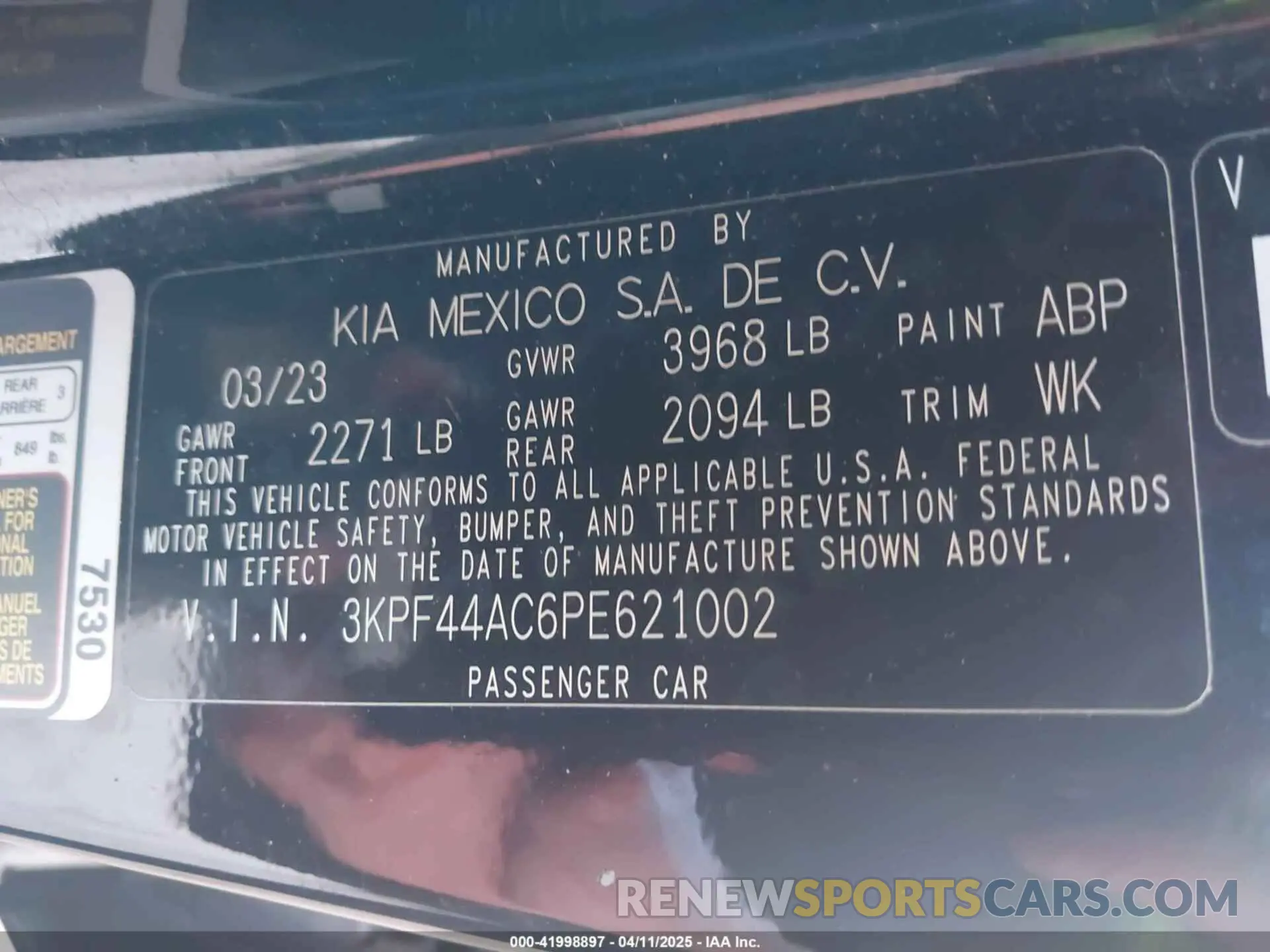9 Photograph of a damaged car 3KPF44AC6PE621002 KIA FORTE 2023