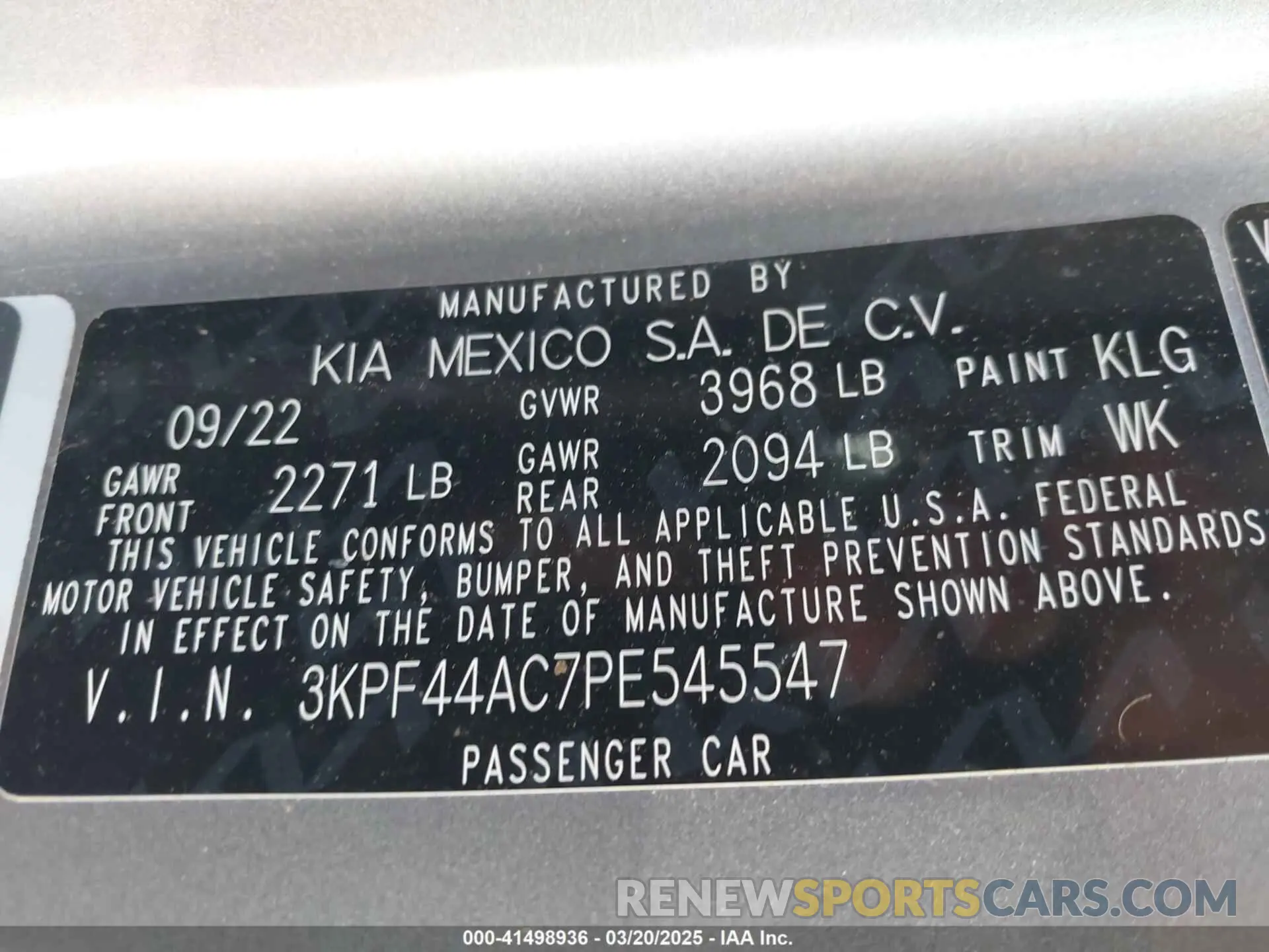 9 Photograph of a damaged car 3KPF44AC7PE545547 KIA FORTE 2023