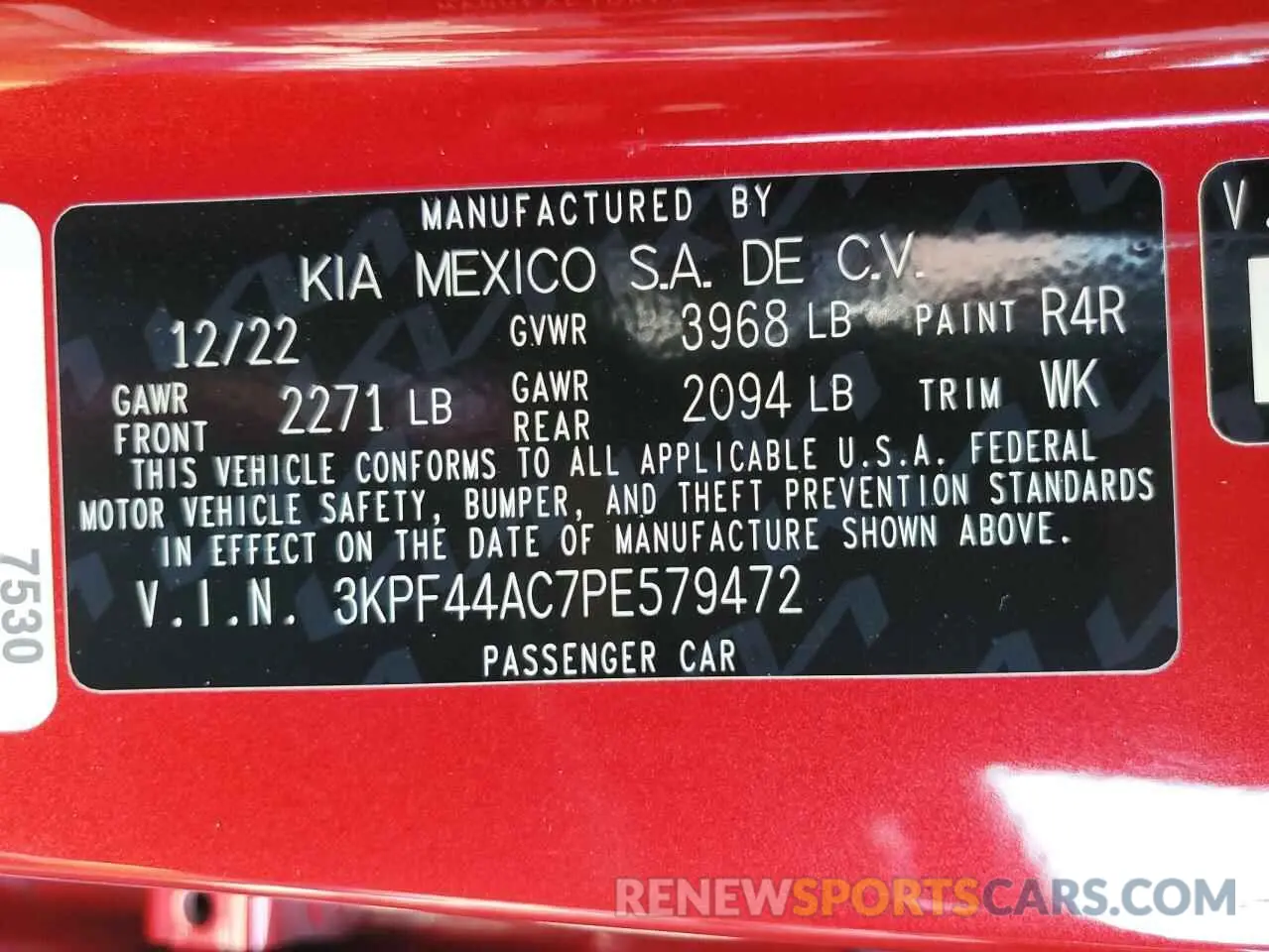12 Photograph of a damaged car 3KPF44AC7PE579472 KIA FORTE 2023