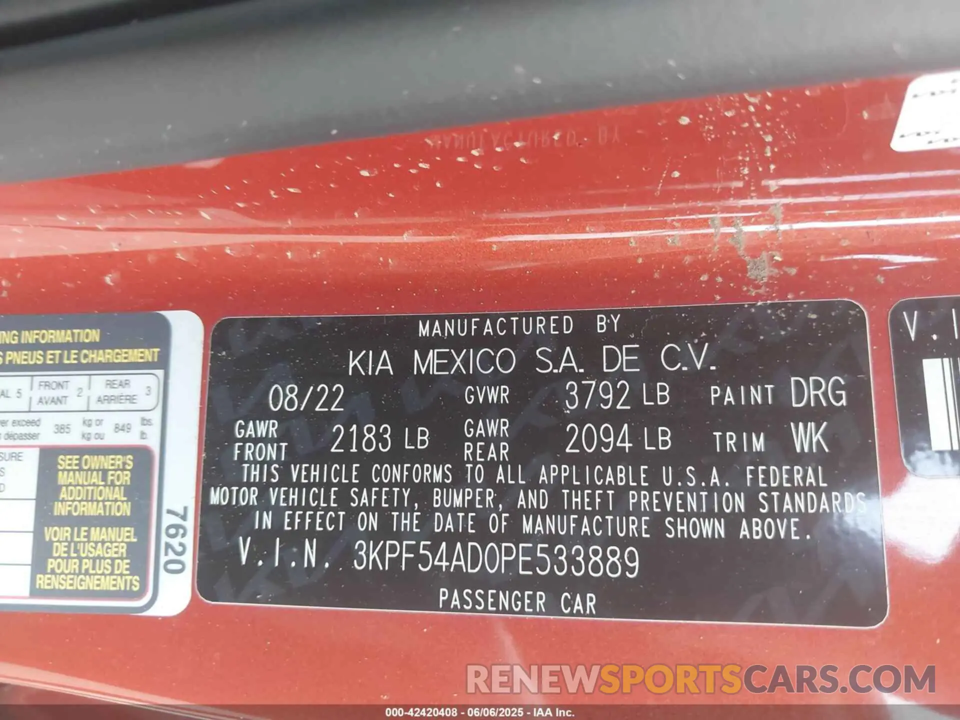 9 Photograph of a damaged car 3KPF54AD0PE533889 KIA FORTE 2023
