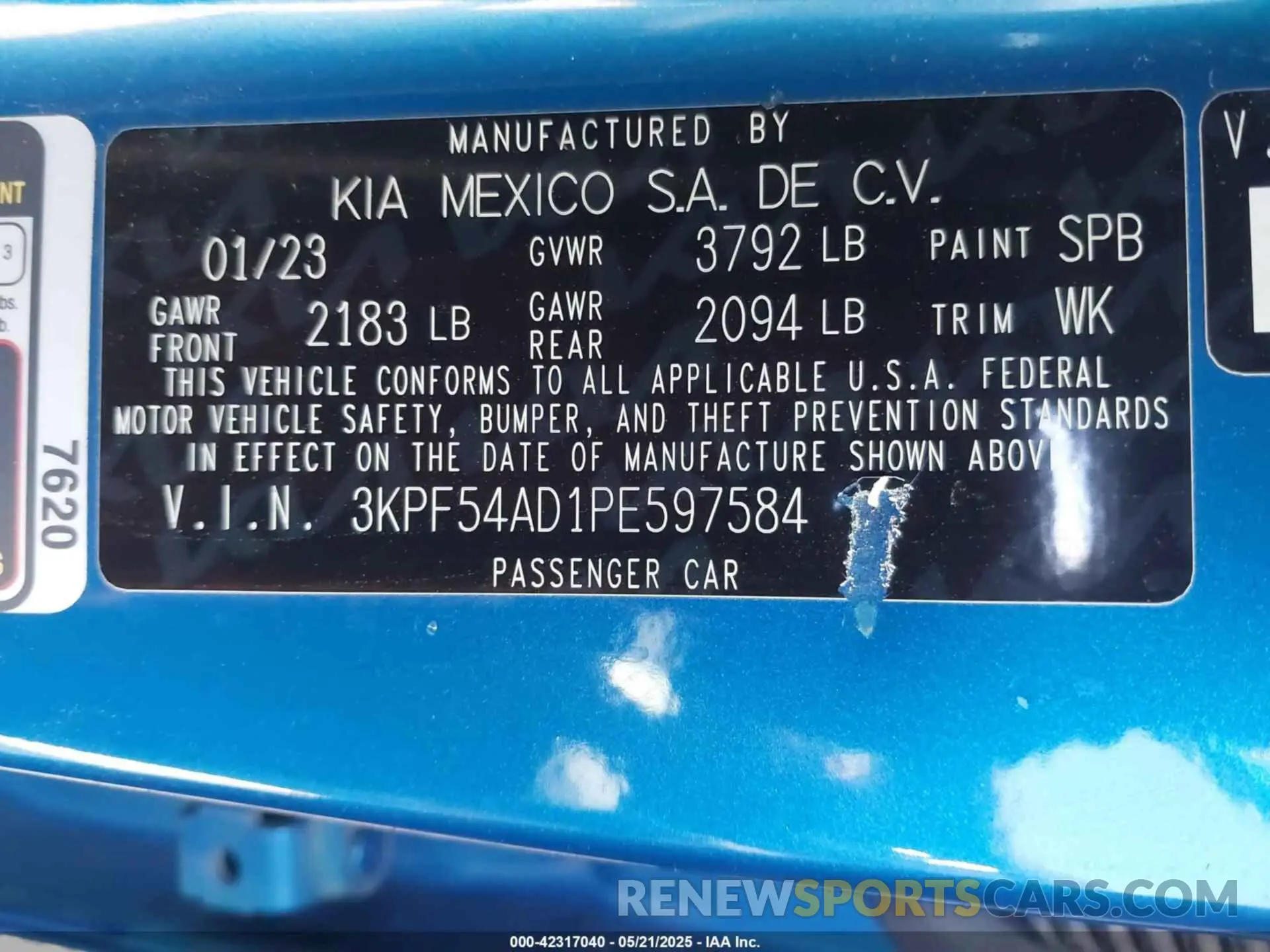 9 Photograph of a damaged car 3KPF54AD1PE597584 KIA FORTE 2023