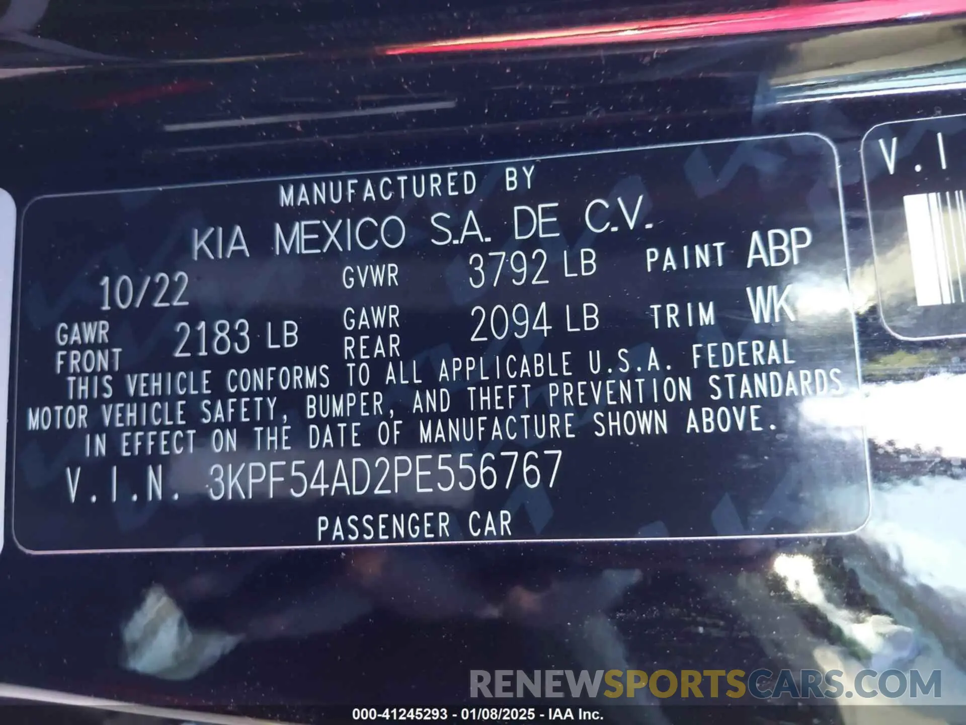 9 Photograph of a damaged car 3KPF54AD2PE556767 KIA FORTE 2023