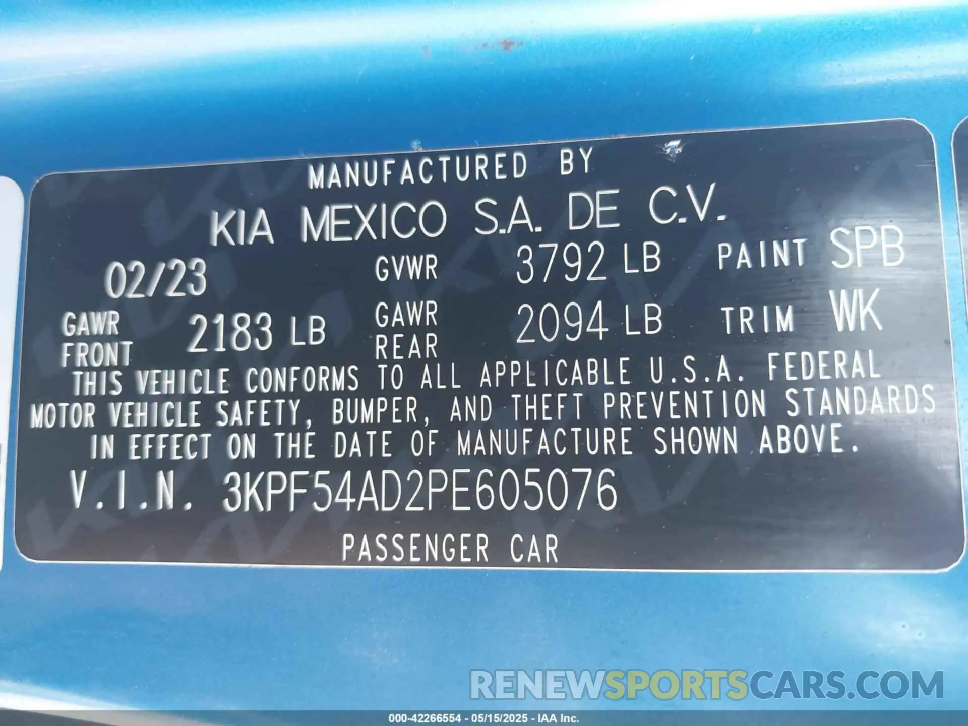 9 Photograph of a damaged car 3KPF54AD2PE605076 KIA FORTE 2023