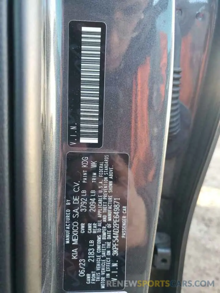 13 Photograph of a damaged car 3KPF54AD2PE649871 KIA FORTE 2023