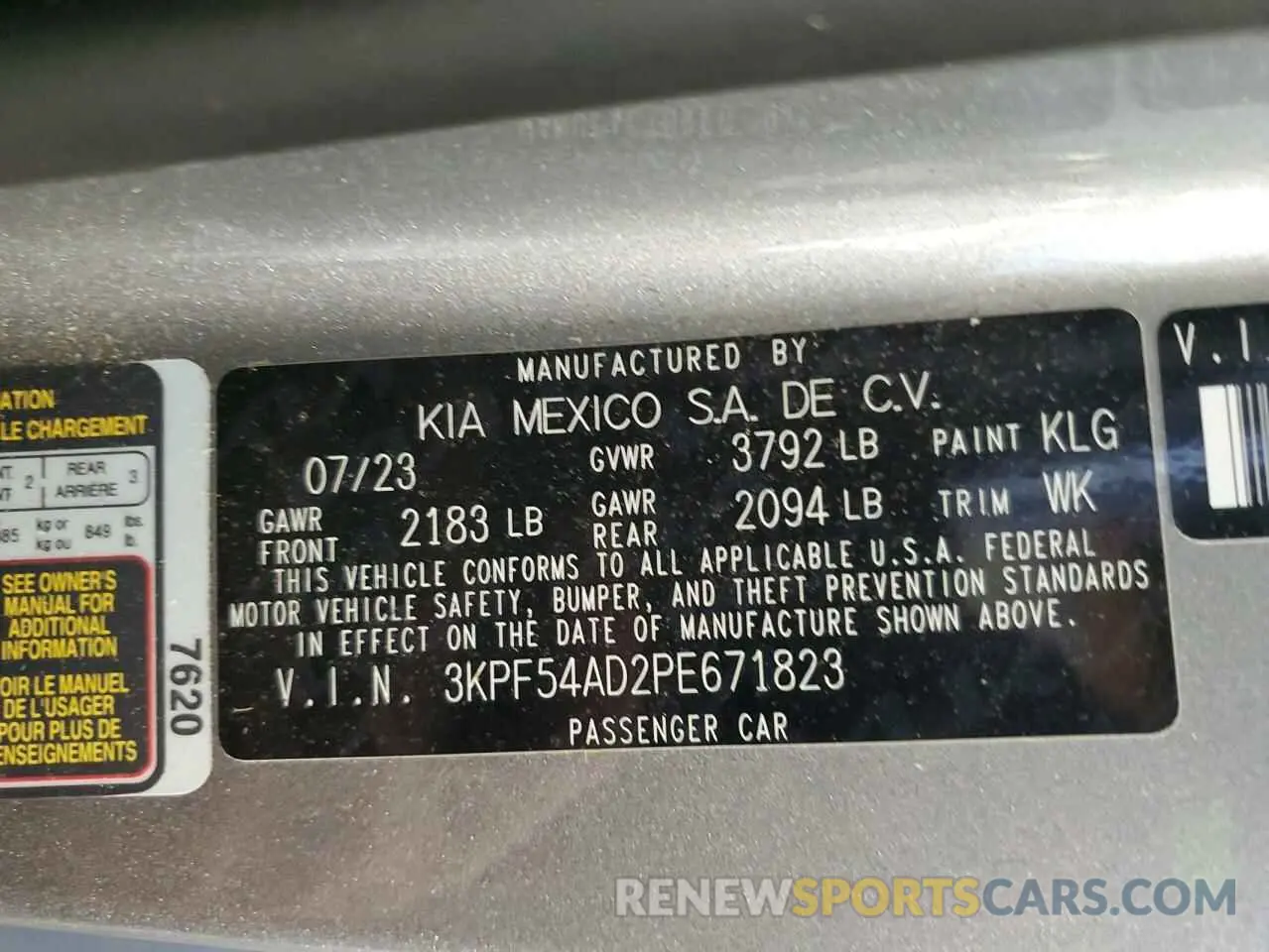 15 Photograph of a damaged car 3KPF54AD2PE671823 KIA FORTE 2023