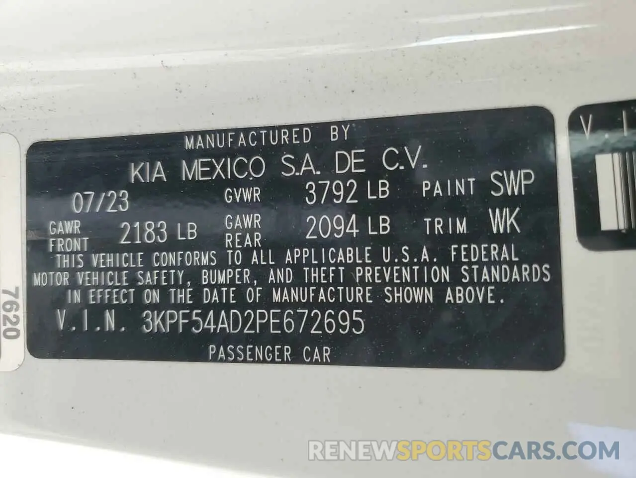 15 Photograph of a damaged car 3KPF54AD2PE672695 KIA FORTE 2023