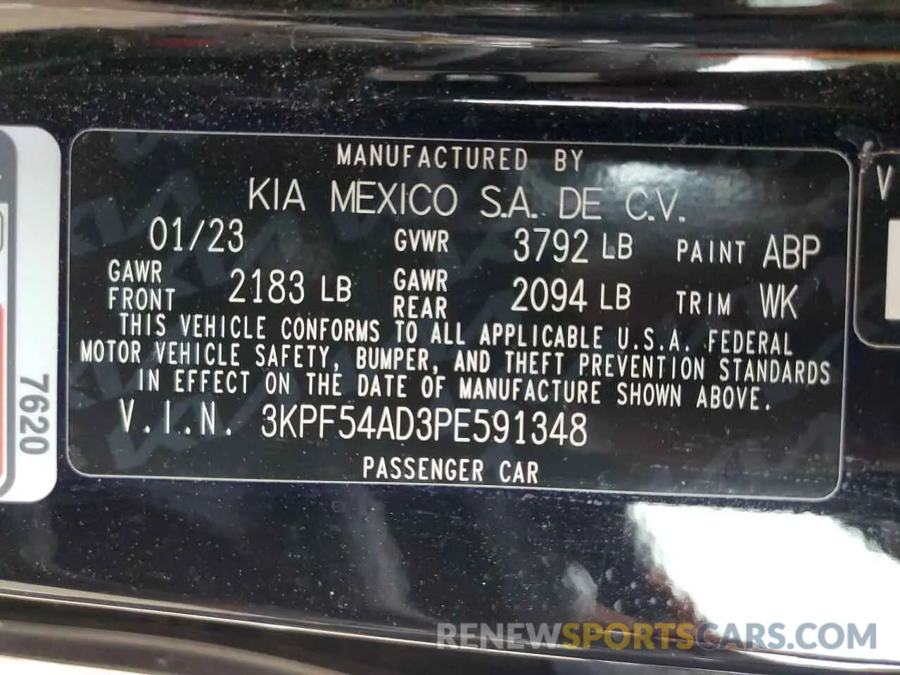 14 Photograph of a damaged car 3KPF54AD3PE591348 KIA FORTE 2023