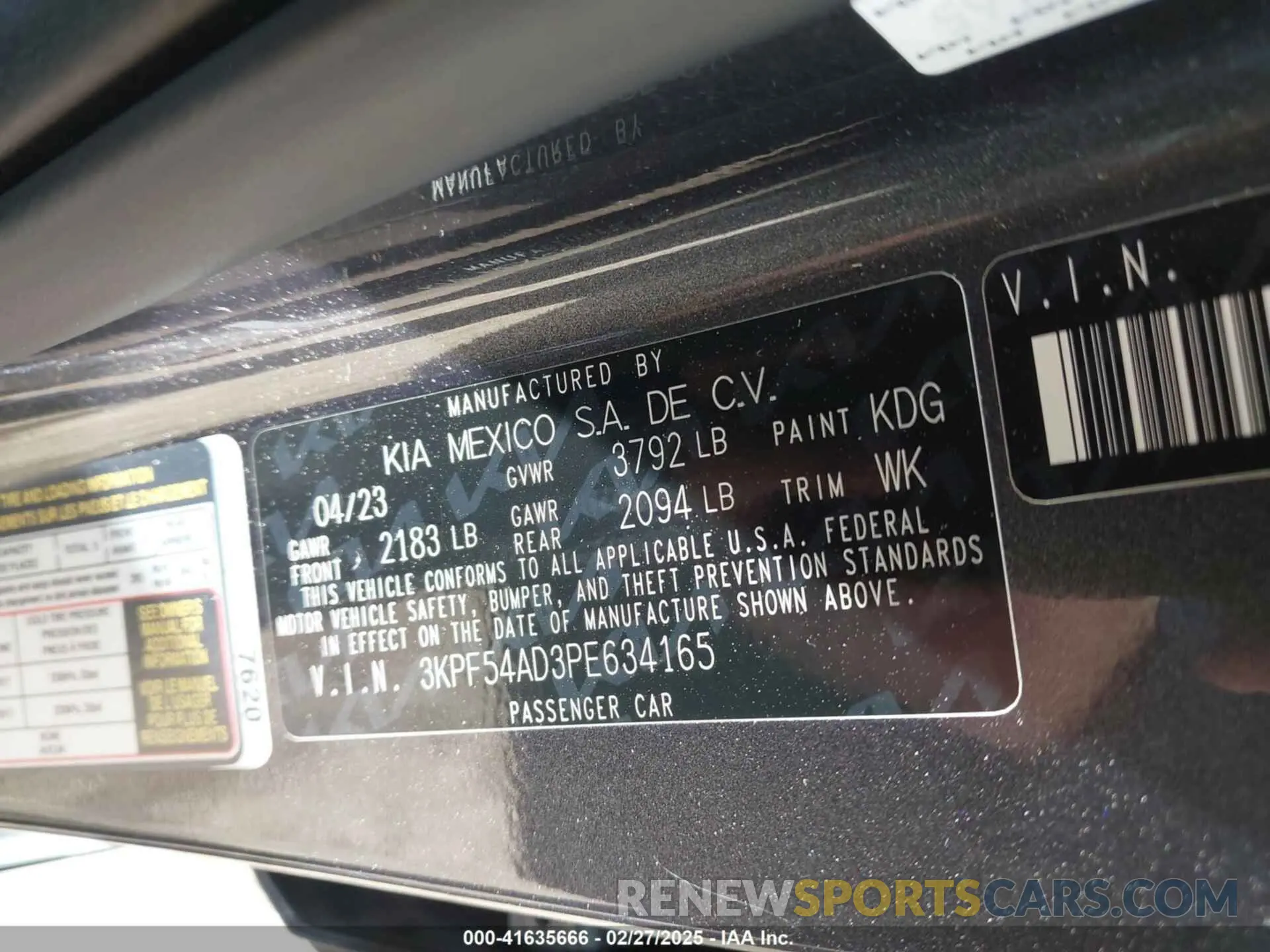 9 Photograph of a damaged car 3KPF54AD3PE634165 KIA FORTE 2023