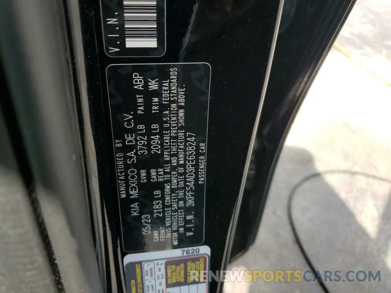 12 Photograph of a damaged car 3KPF54AD3PE638247 KIA FORTE 2023