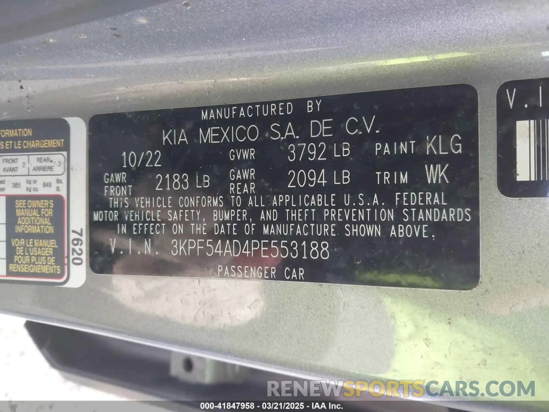 9 Photograph of a damaged car 3KPF54AD4PE553188 KIA FORTE 2023