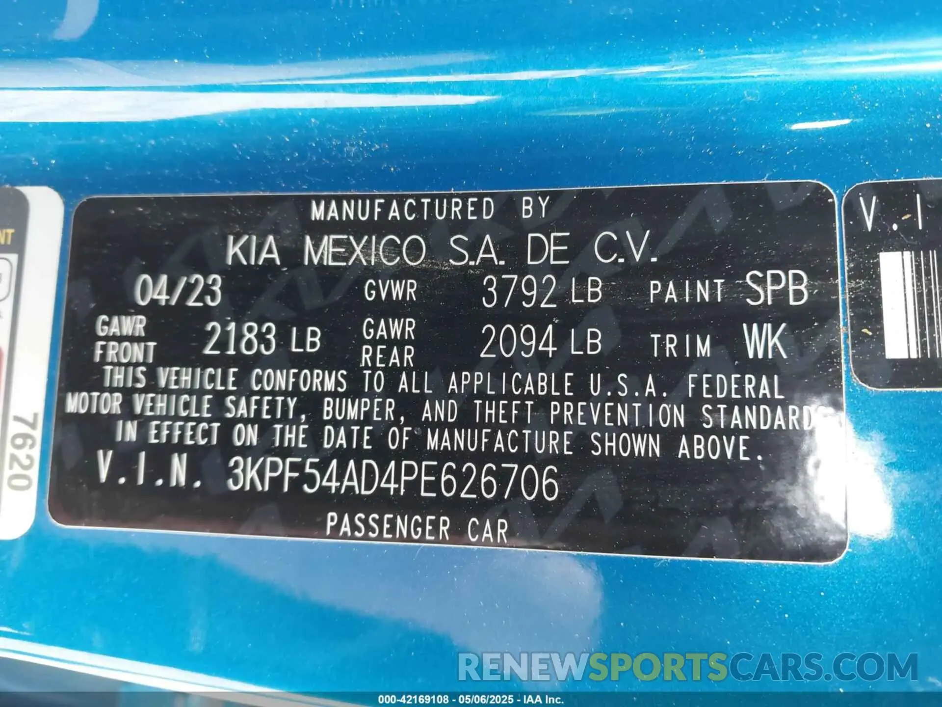 9 Photograph of a damaged car 3KPF54AD4PE626706 KIA FORTE 2023