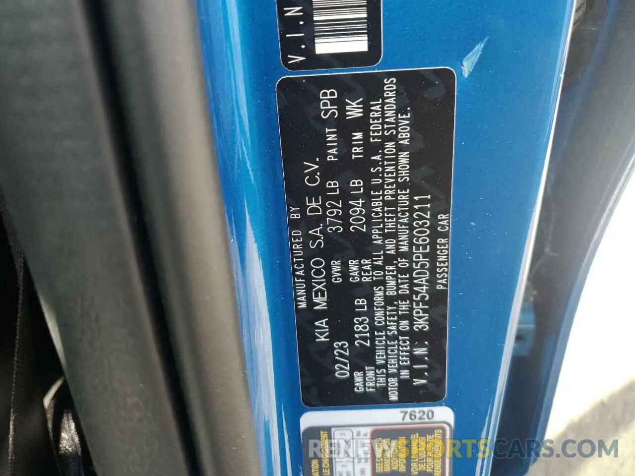 12 Photograph of a damaged car 3KPF54AD5PE603211 KIA FORTE 2023