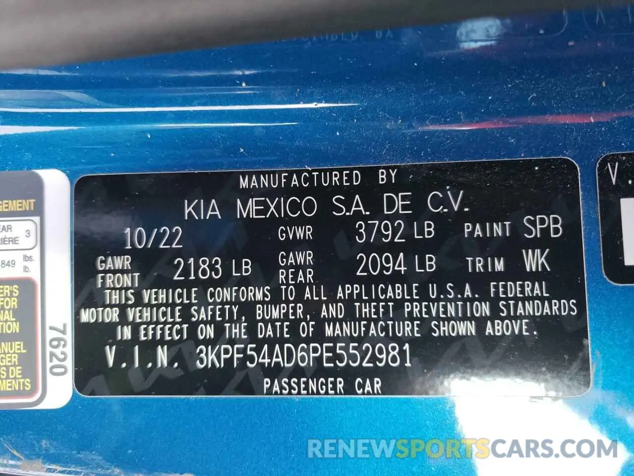12 Photograph of a damaged car 3KPF54AD6PE552981 KIA FORTE 2023