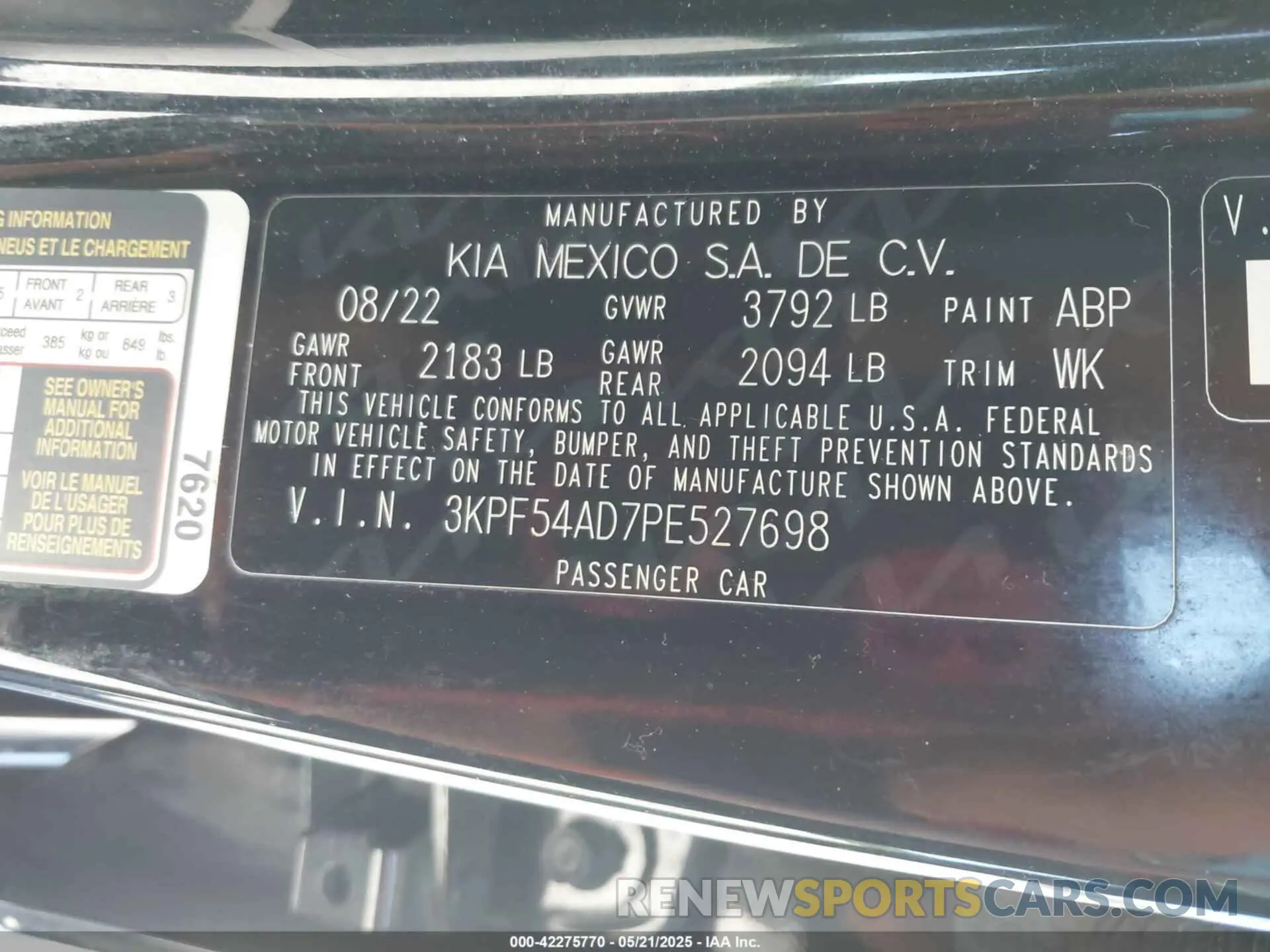 9 Photograph of a damaged car 3KPF54AD7PE527698 KIA FORTE 2023