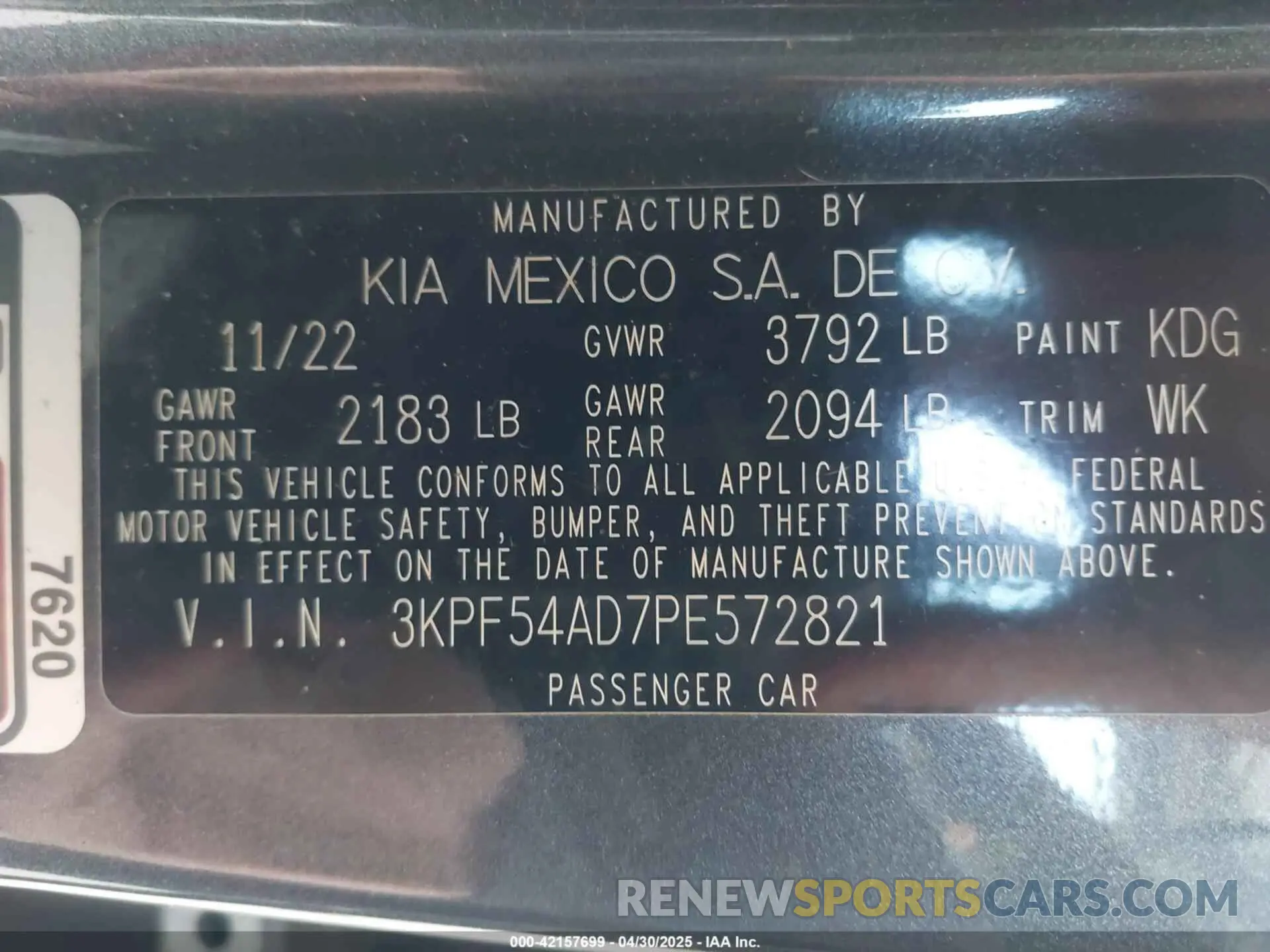 9 Photograph of a damaged car 3KPF54AD7PE572821 KIA FORTE 2023