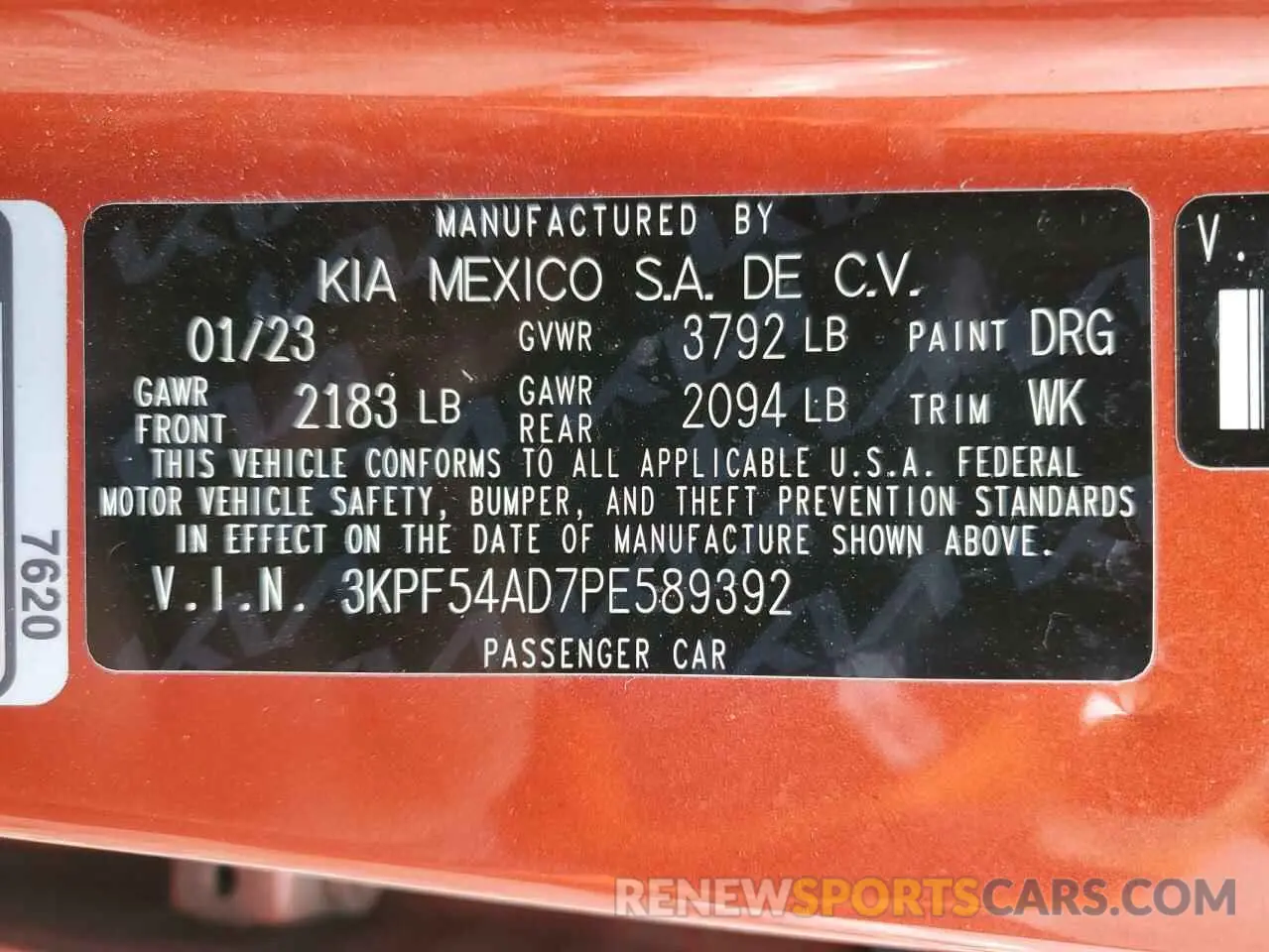 15 Photograph of a damaged car 3KPF54AD7PE589392 KIA FORTE 2023