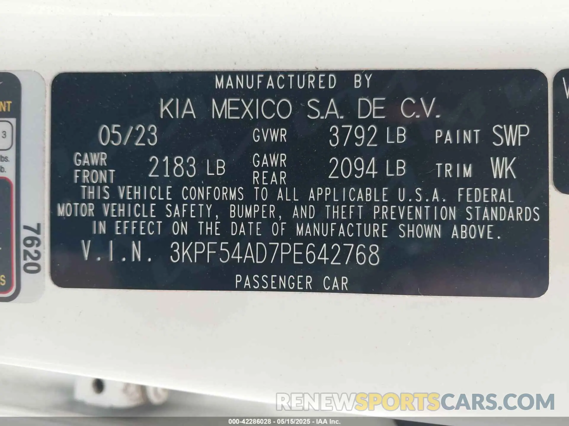 9 Photograph of a damaged car 3KPF54AD7PE642768 KIA FORTE 2023