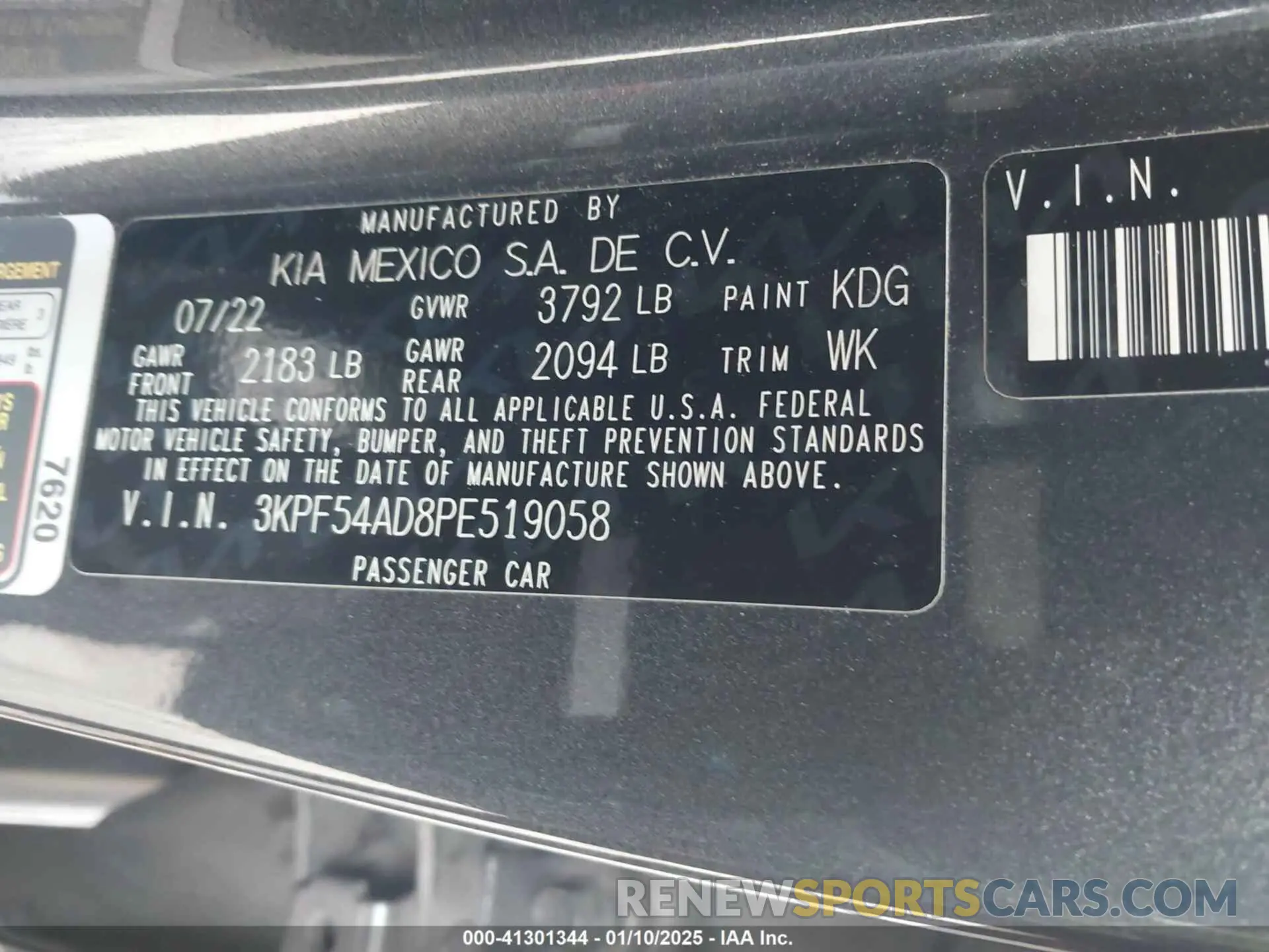 9 Photograph of a damaged car 3KPF54AD8PE519058 KIA FORTE 2023