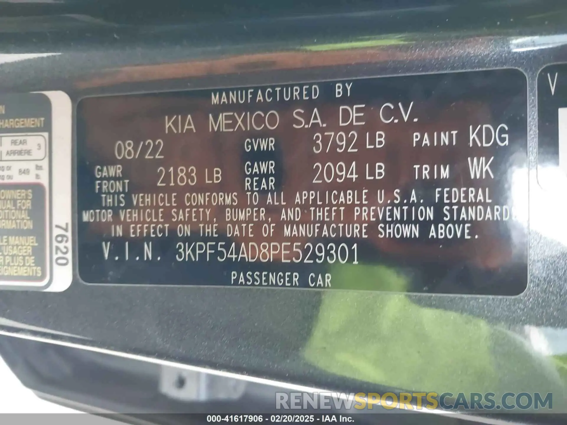 9 Photograph of a damaged car 3KPF54AD8PE529301 KIA FORTE 2023