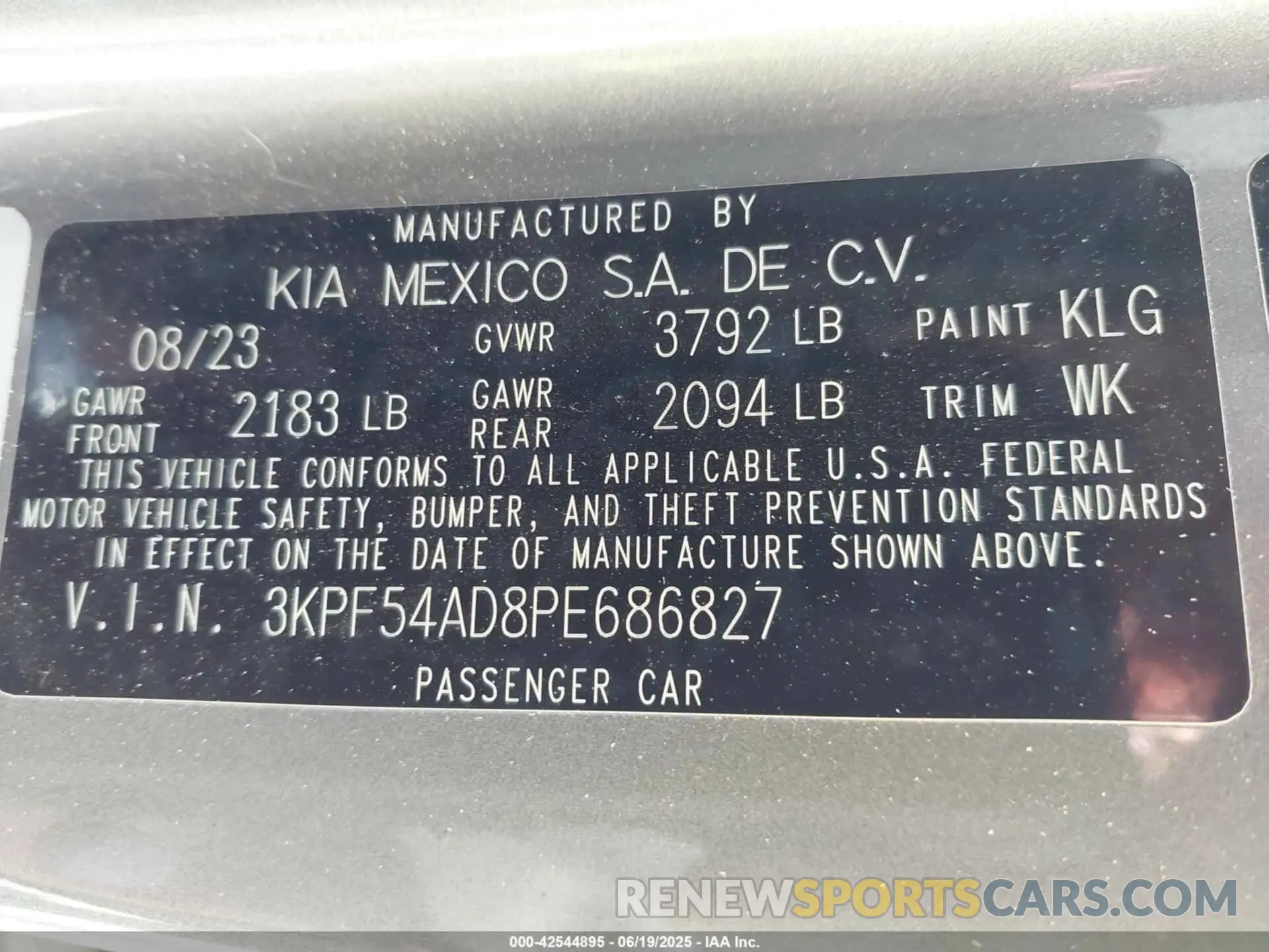 9 Photograph of a damaged car 3KPF54AD8PE686827 KIA FORTE 2023