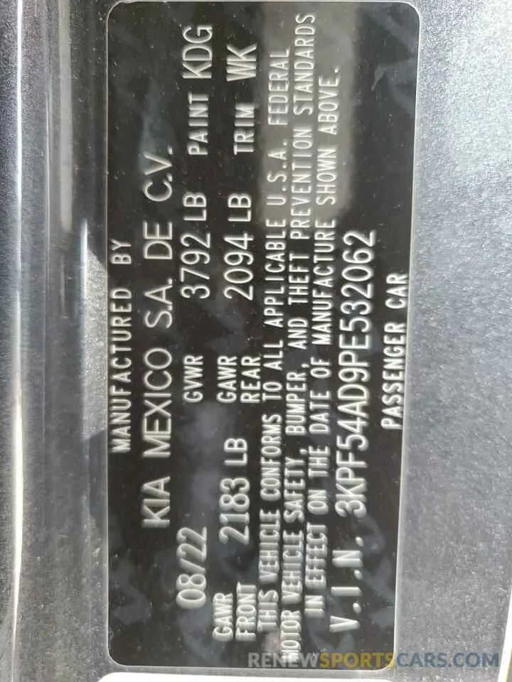 13 Photograph of a damaged car 3KPF54AD9PE532062 KIA FORTE 2023