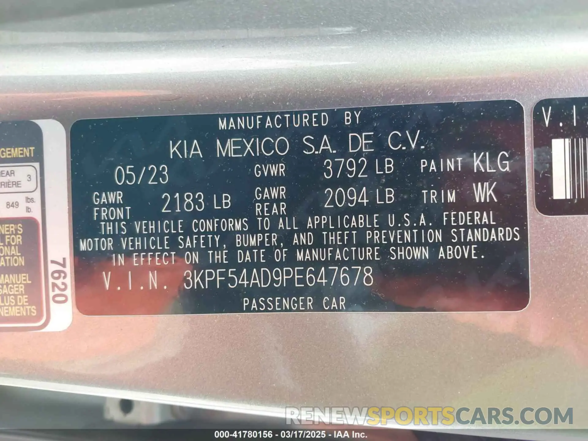 9 Photograph of a damaged car 3KPF54AD9PE647678 KIA FORTE 2023