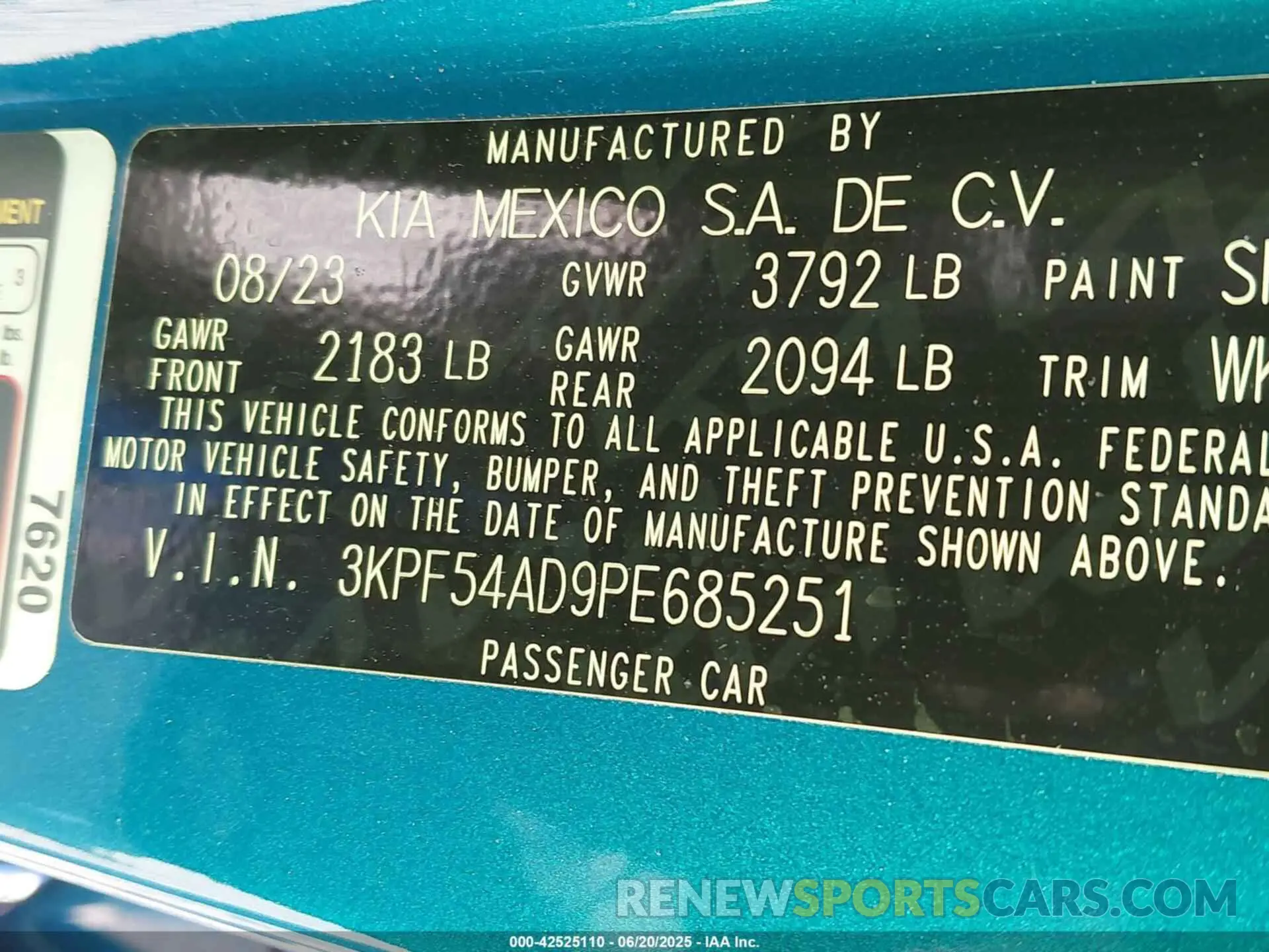 9 Photograph of a damaged car 3KPF54AD9PE685251 KIA FORTE 2023