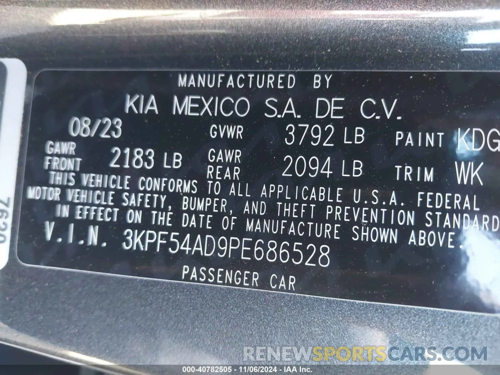 9 Photograph of a damaged car 3KPF54AD9PE686528 KIA FORTE 2023
