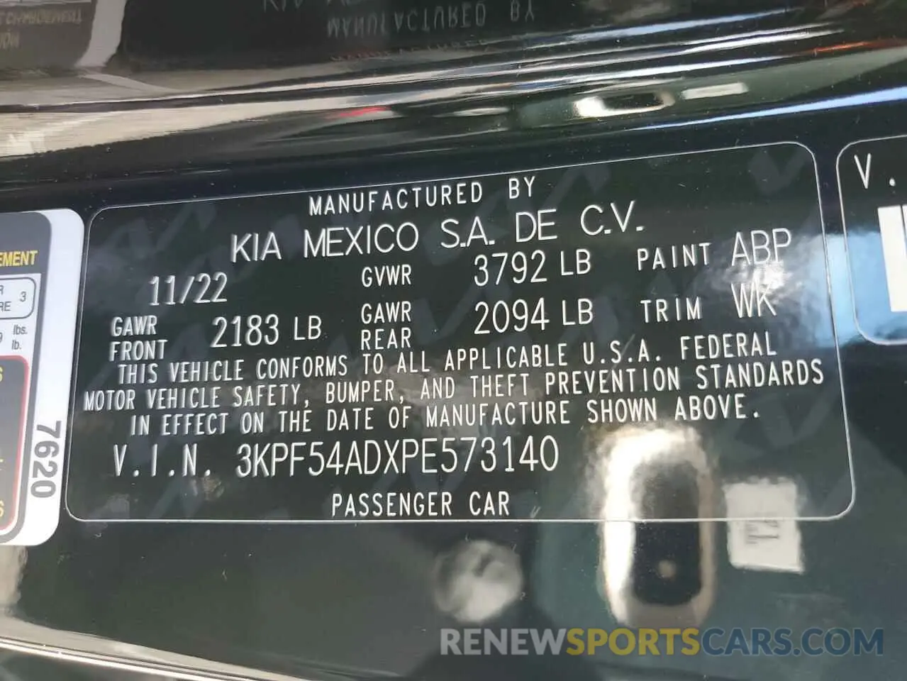 12 Photograph of a damaged car 3KPF54ADXPE573140 KIA FORTE 2023