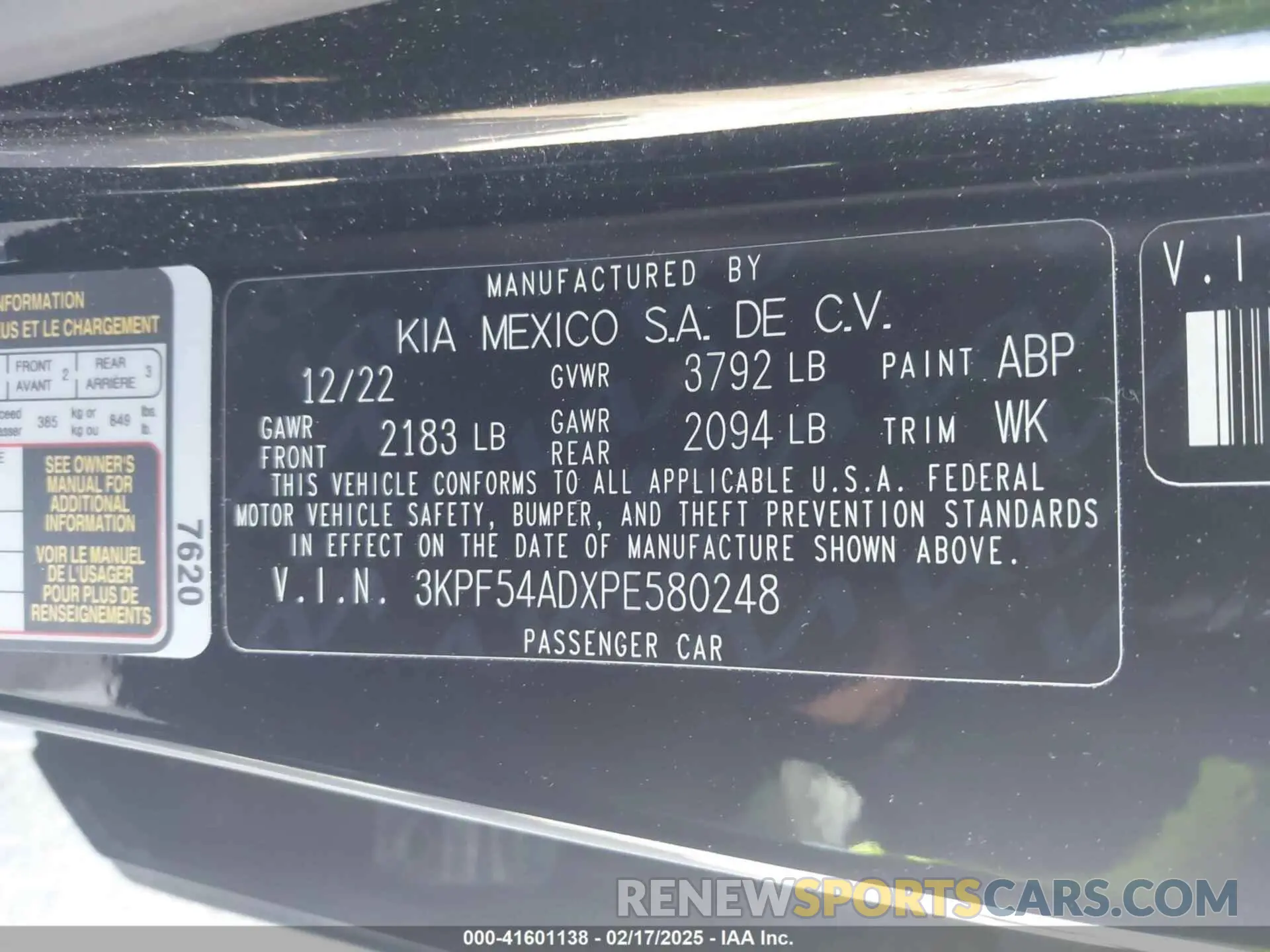 9 Photograph of a damaged car 3KPF54ADXPE580248 KIA FORTE 2023