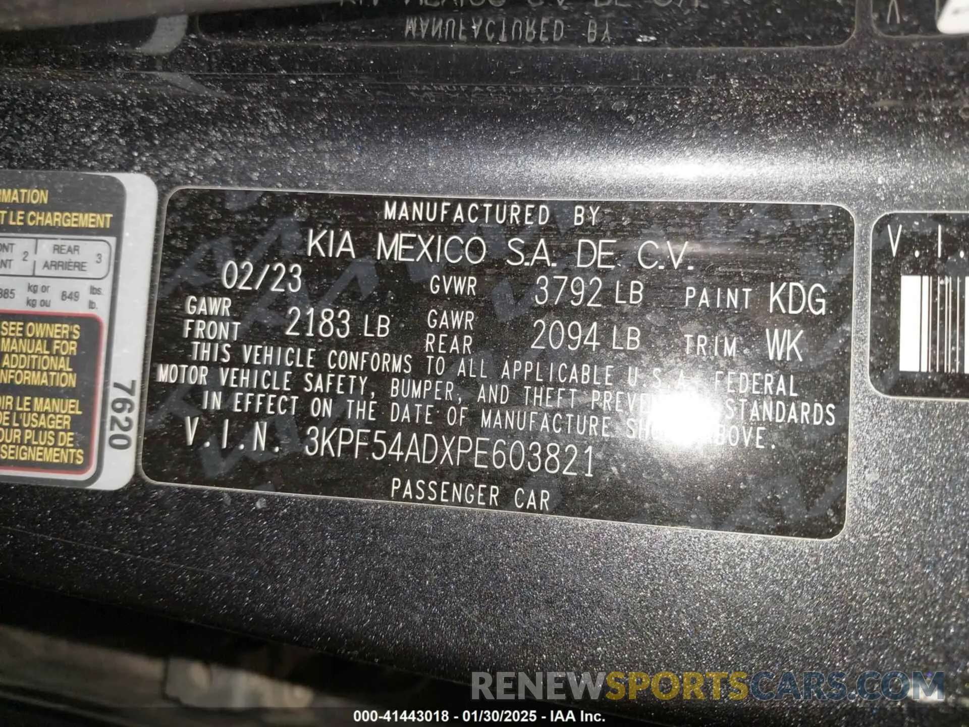 9 Photograph of a damaged car 3KPF54ADXPE603821 KIA FORTE 2023