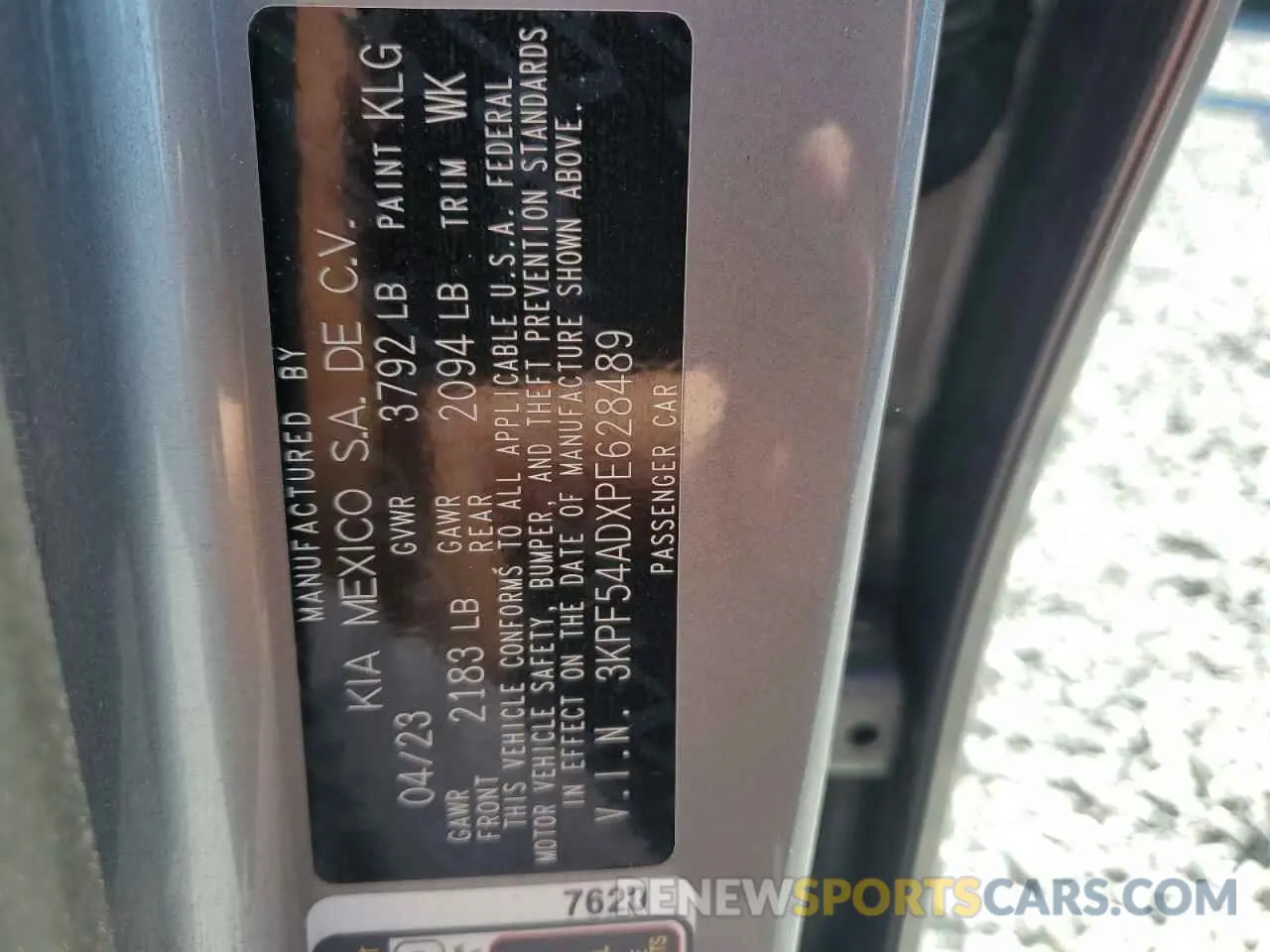 13 Photograph of a damaged car 3KPF54ADXPE628489 KIA FORTE 2023
