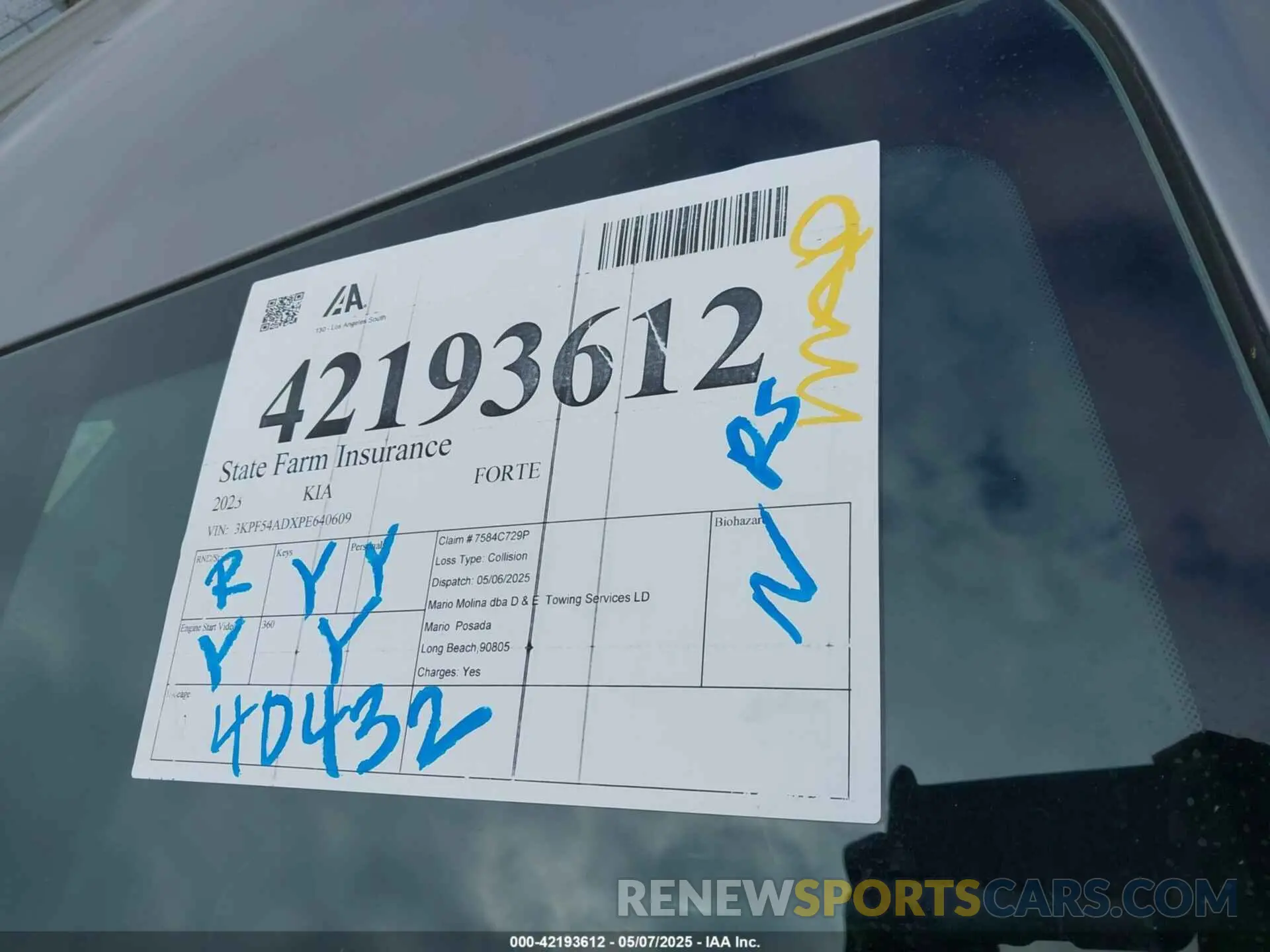 17 Photograph of a damaged car 3KPF54ADXPE640609 KIA FORTE 2023