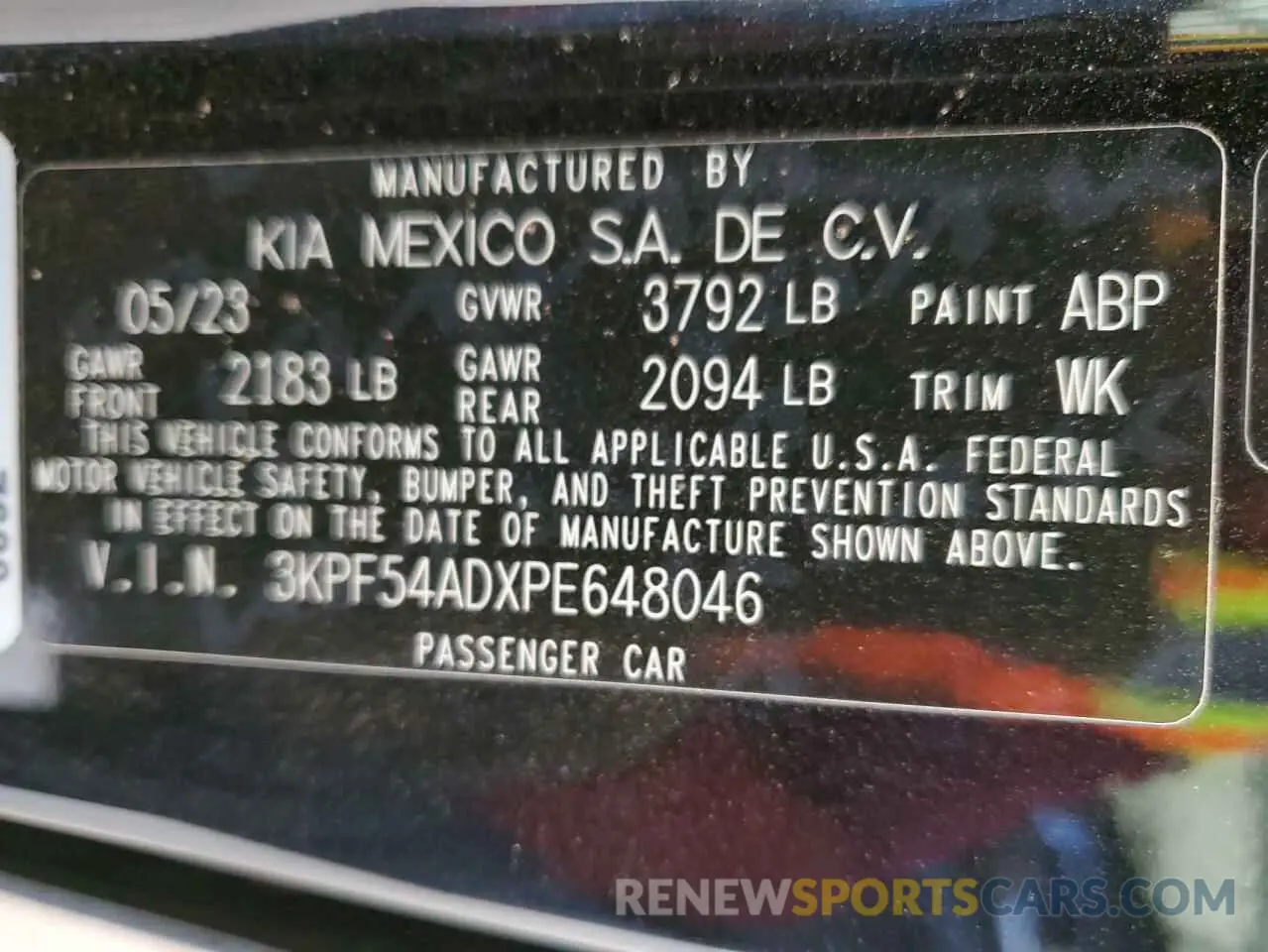 14 Photograph of a damaged car 3KPF54ADXPE648046 KIA FORTE 2023