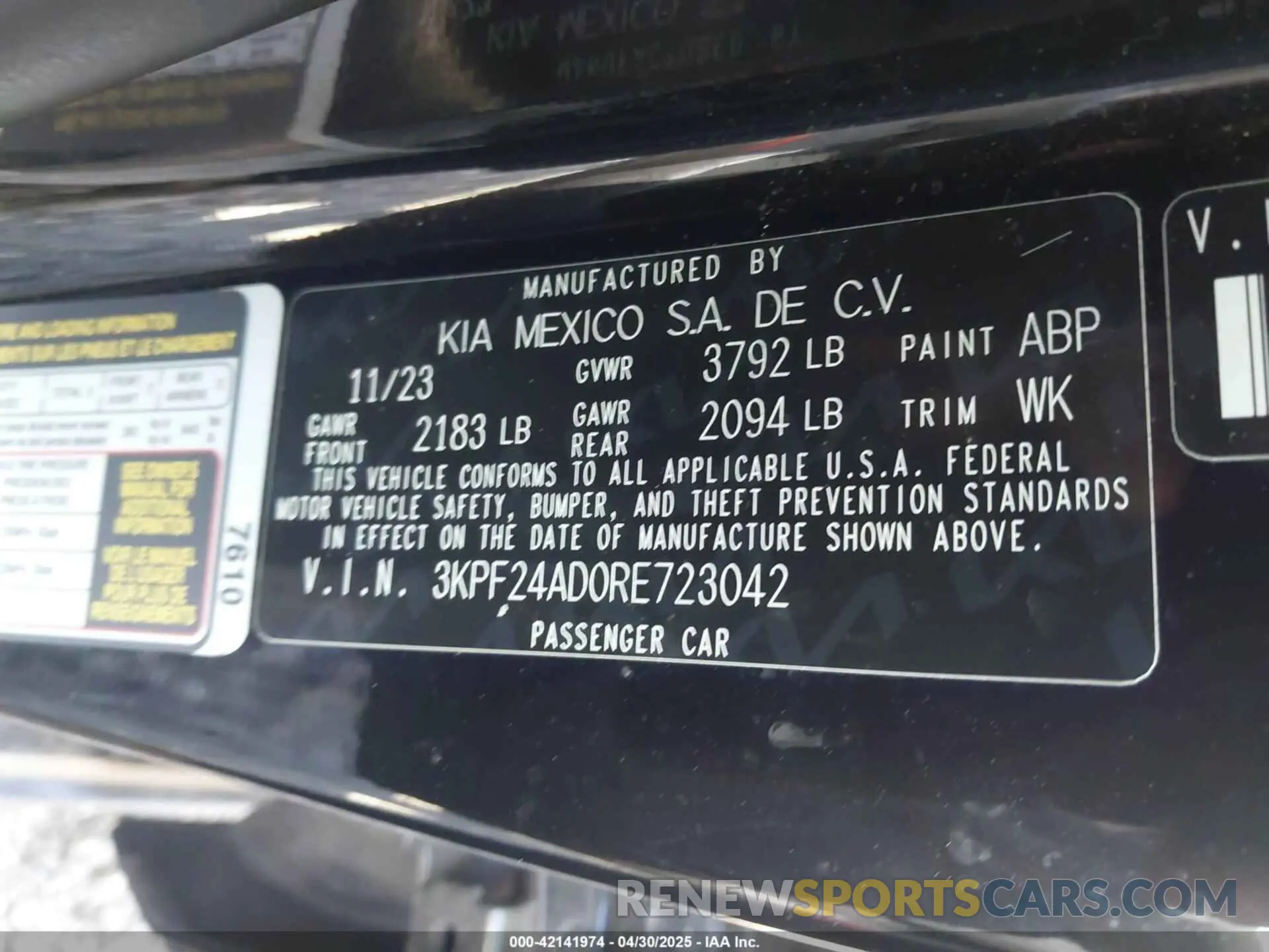 9 Photograph of a damaged car 3KPF24AD0RE723042 KIA FORTE 2024