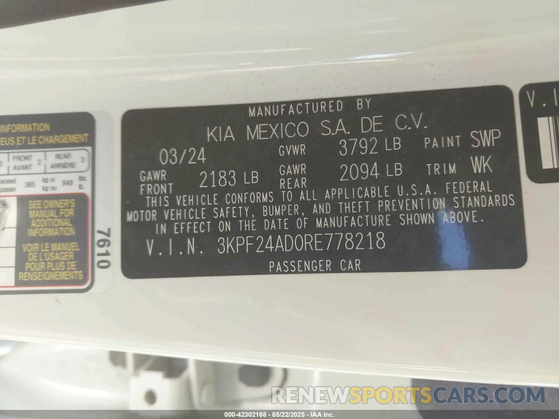 9 Photograph of a damaged car 3KPF24AD0RE778218 KIA FORTE 2024