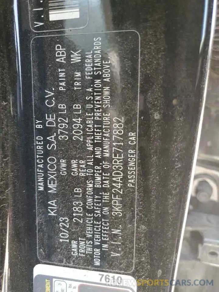 12 Photograph of a damaged car 3KPF24AD3RE717882 KIA FORTE 2024