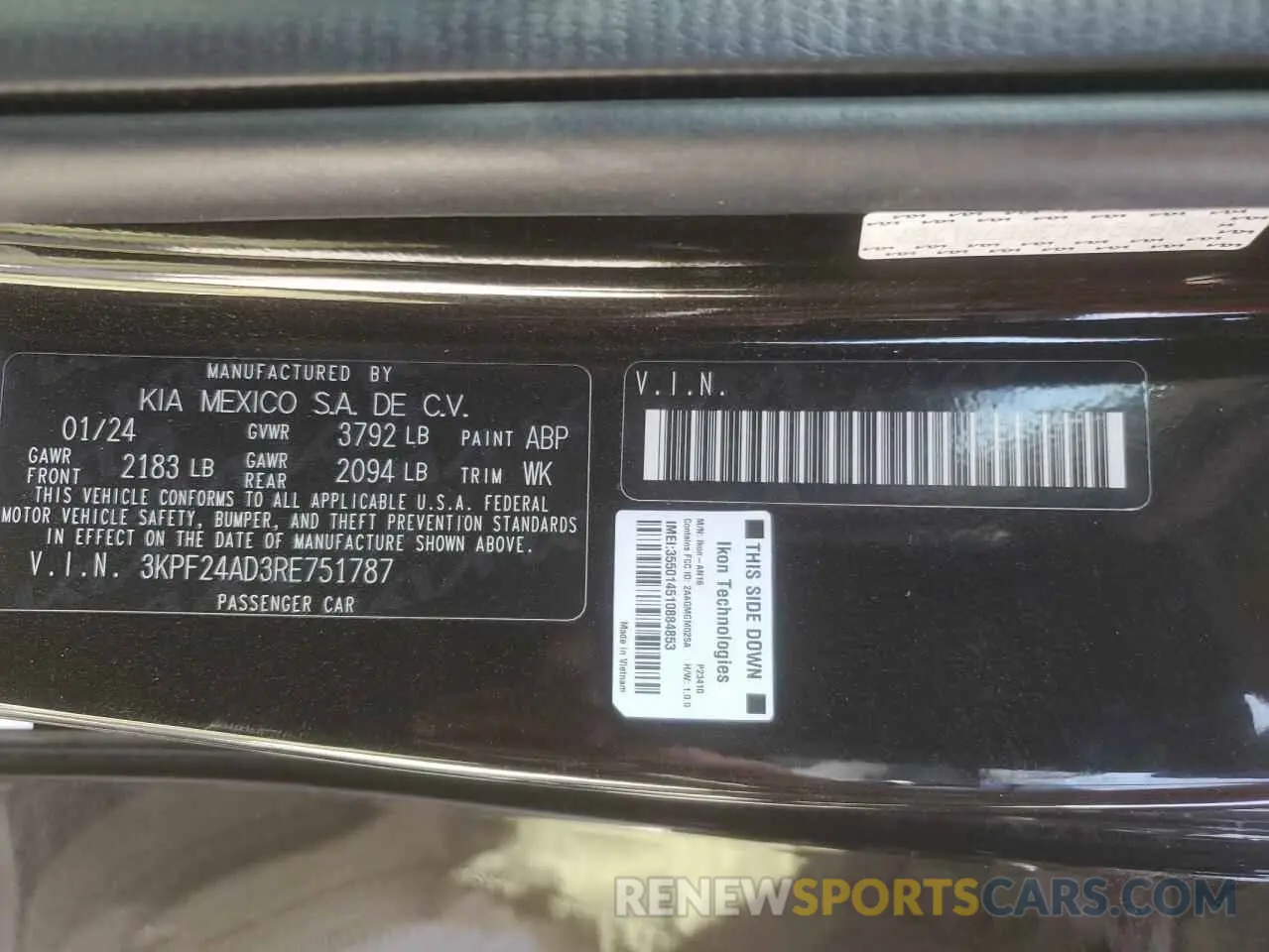 15 Photograph of a damaged car 3KPF24AD3RE751787 KIA FORTE 2024