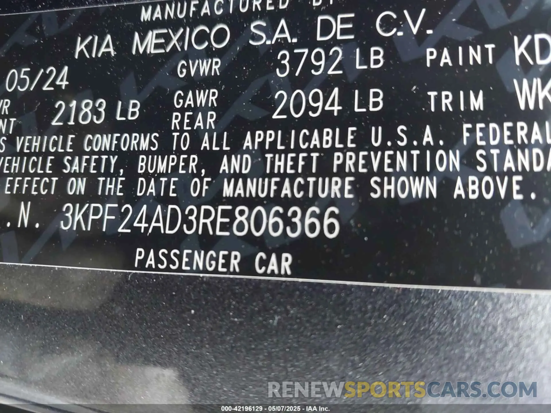 9 Photograph of a damaged car 3KPF24AD3RE806366 KIA FORTE 2024
