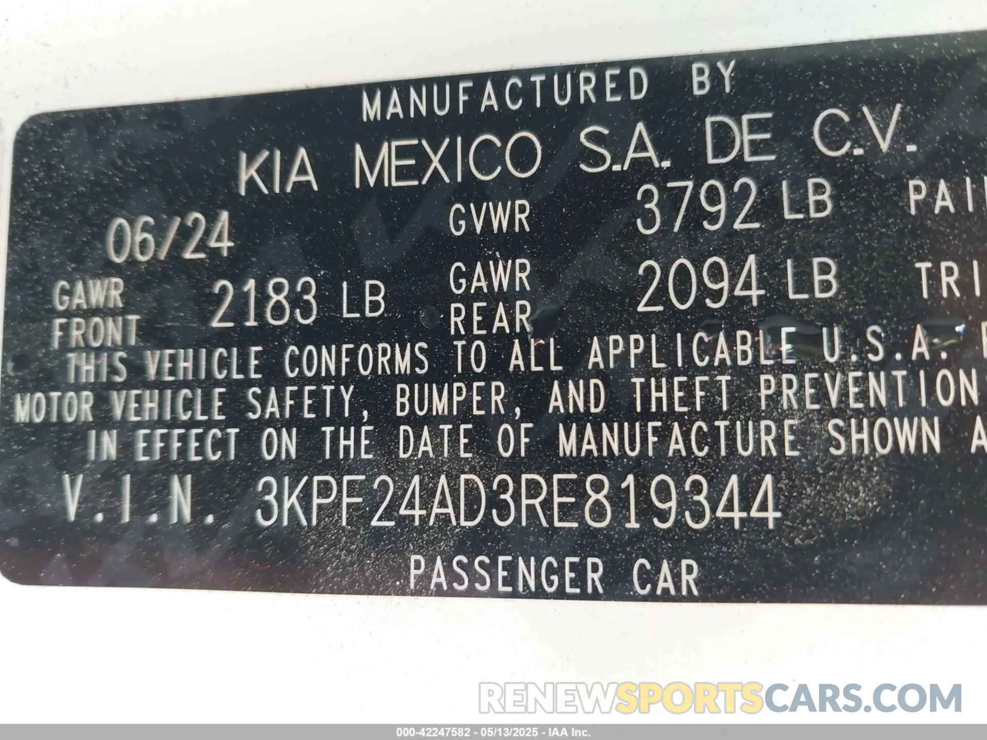 9 Photograph of a damaged car 3KPF24AD3RE819344 KIA FORTE 2024