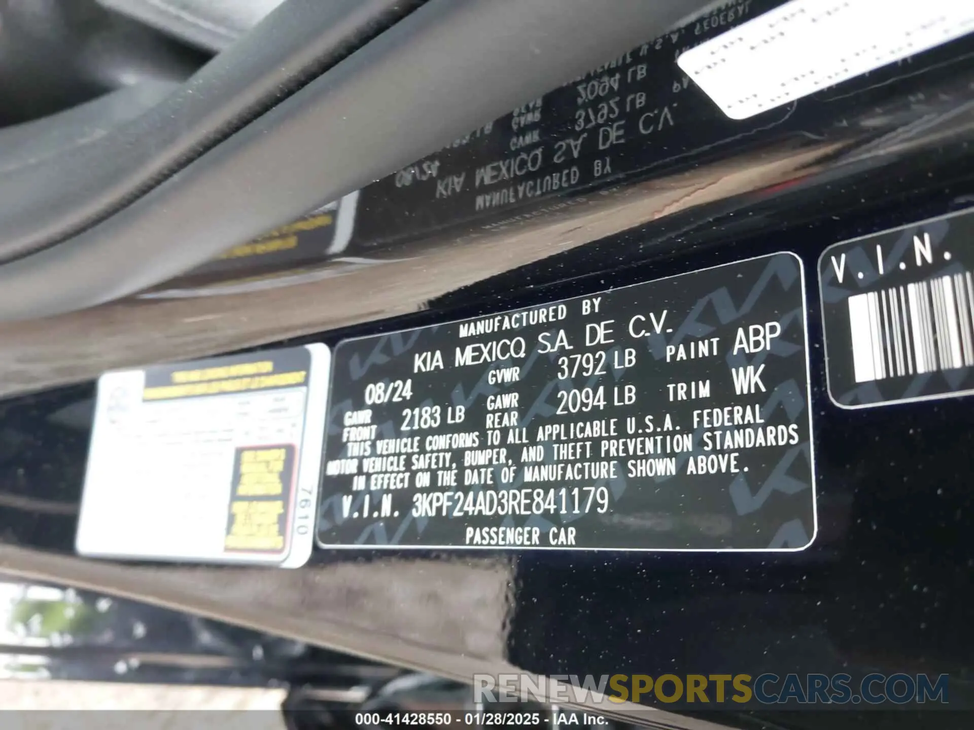 9 Photograph of a damaged car 3KPF24AD3RE841179 KIA FORTE 2024