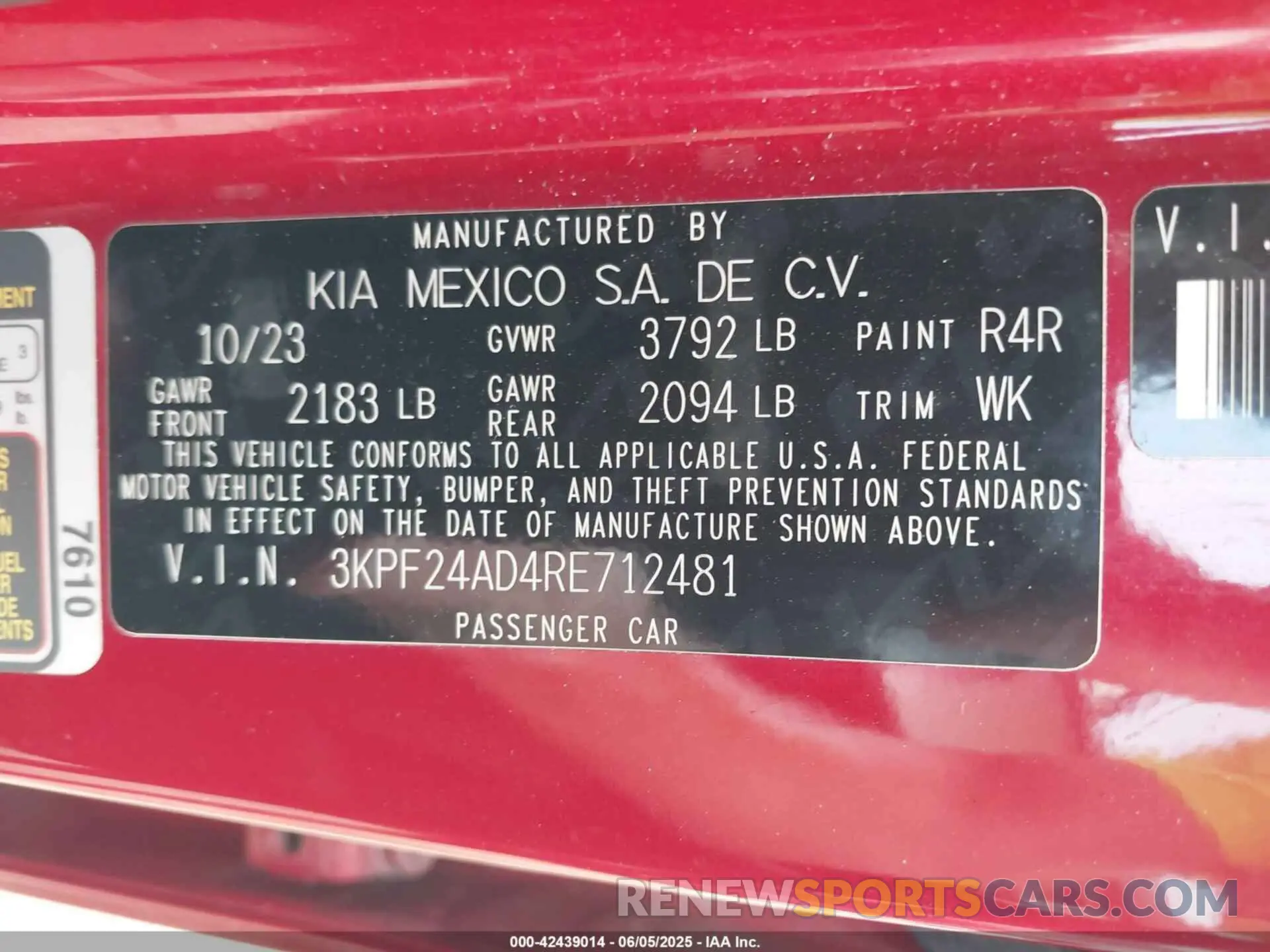 9 Photograph of a damaged car 3KPF24AD4RE712481 KIA FORTE 2024