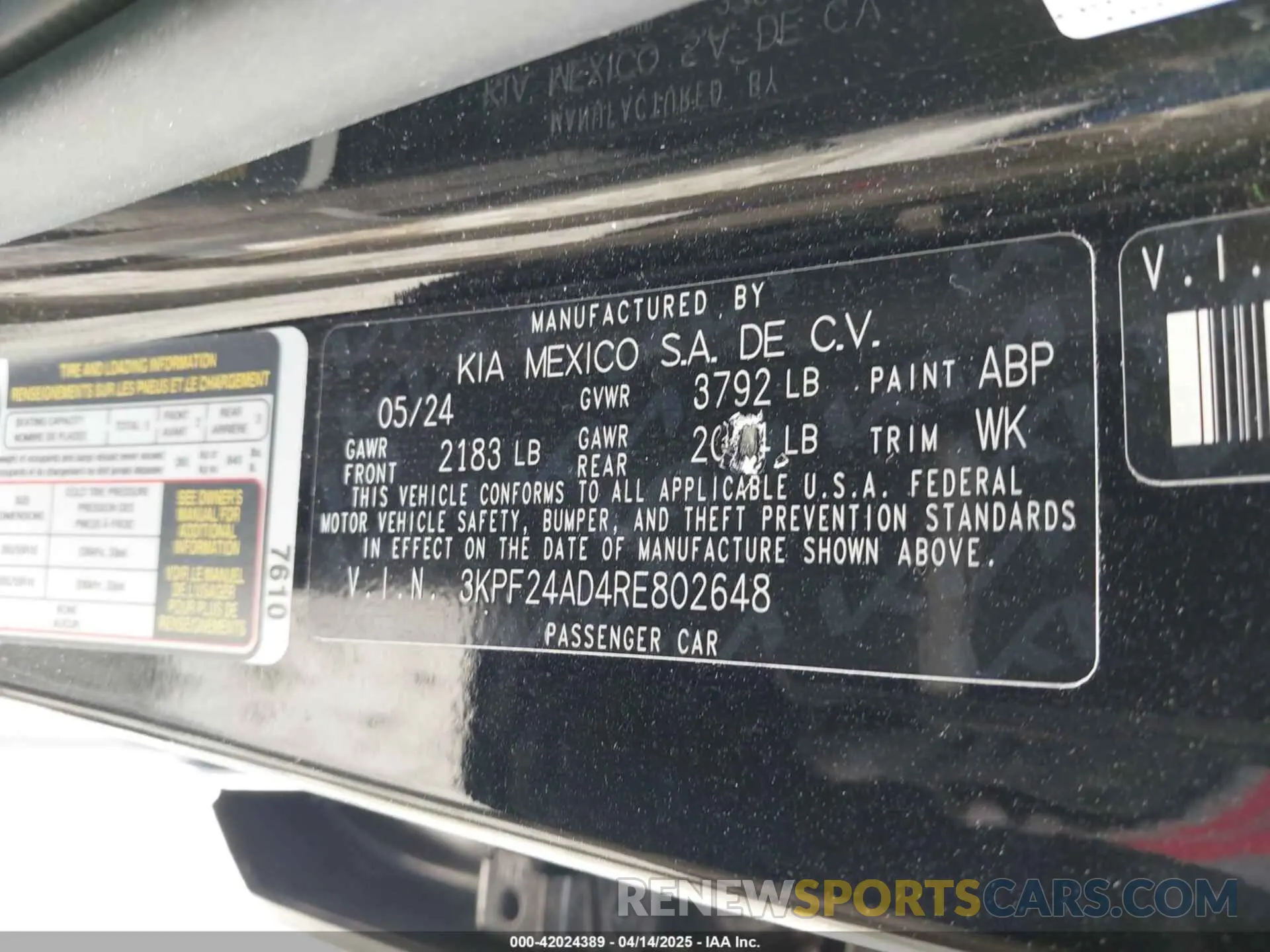 9 Photograph of a damaged car 3KPF24AD4RE802648 KIA FORTE 2024
