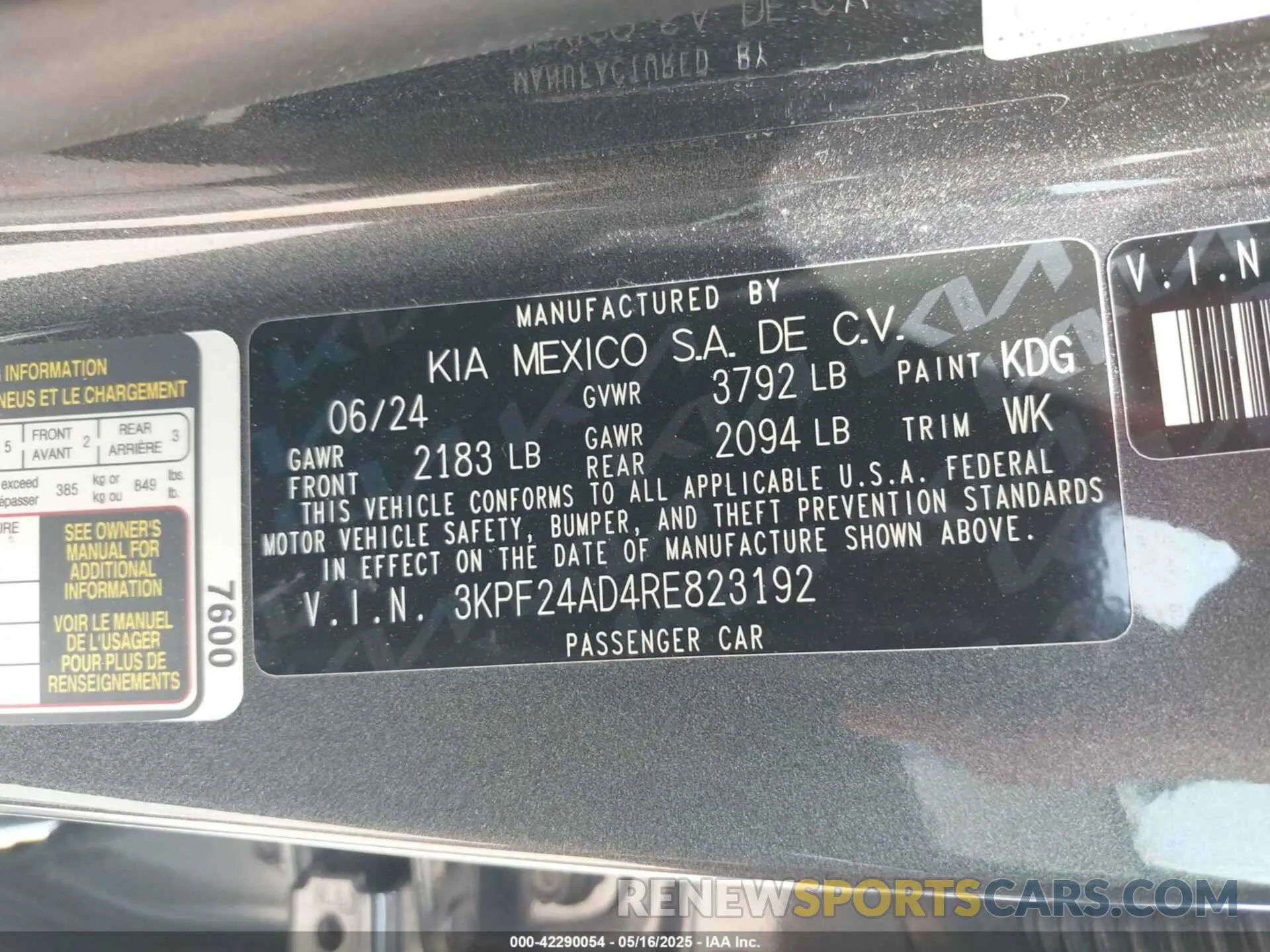 9 Photograph of a damaged car 3KPF24AD4RE823192 KIA FORTE 2024
