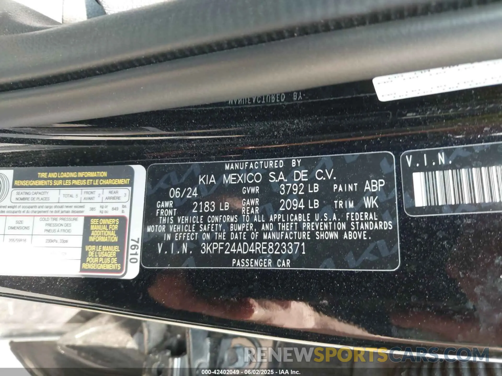 9 Photograph of a damaged car 3KPF24AD4RE823371 KIA FORTE 2024