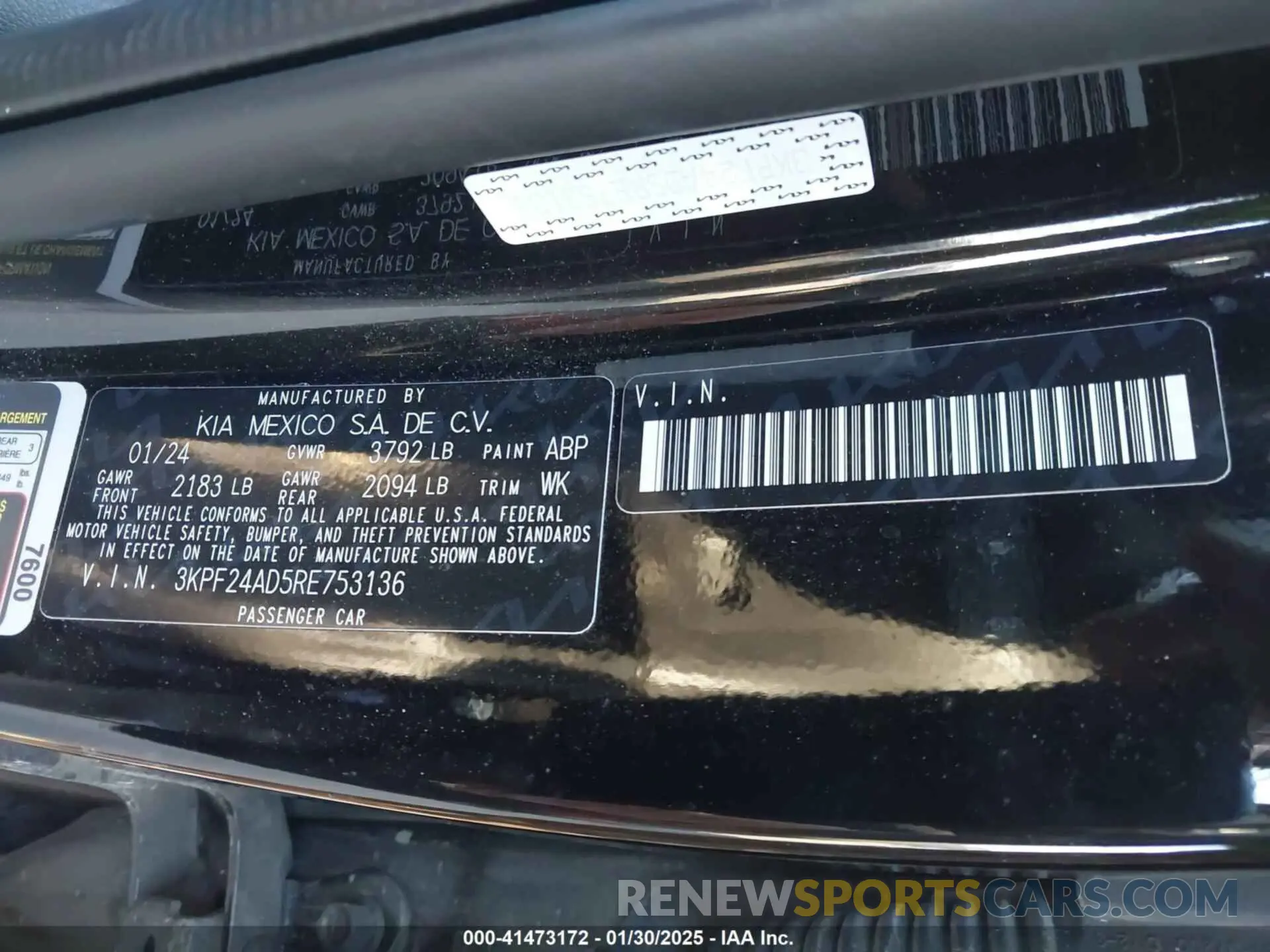 9 Photograph of a damaged car 3KPF24AD5RE753136 KIA FORTE 2024
