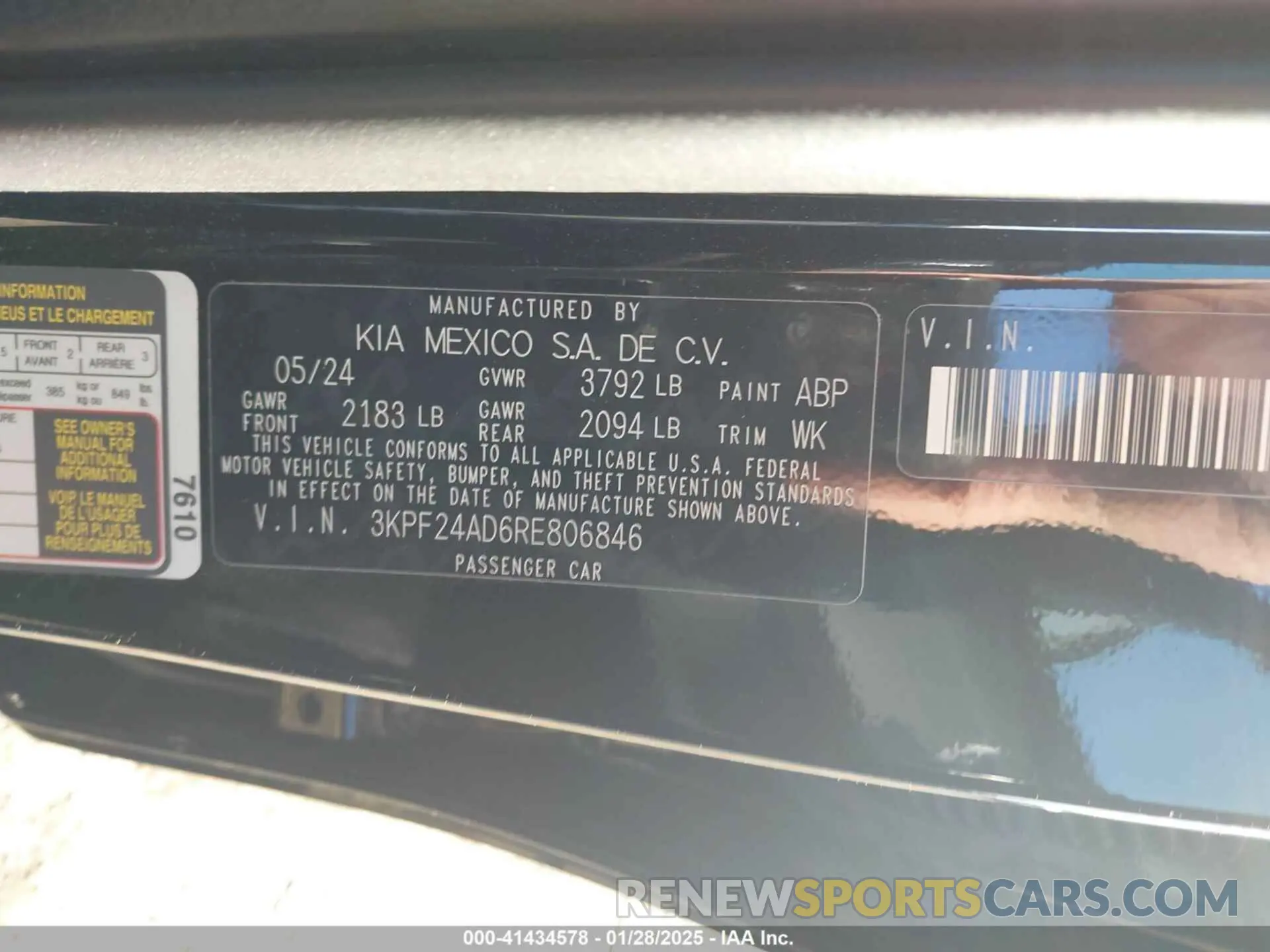 9 Photograph of a damaged car 3KPF24AD6RE806846 KIA FORTE 2024