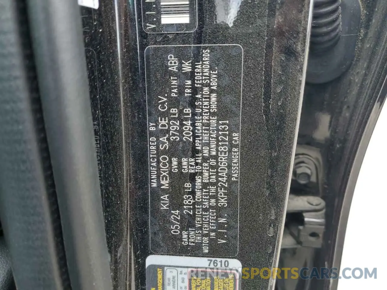 12 Photograph of a damaged car 3KPF24AD6RE812131 KIA FORTE 2024